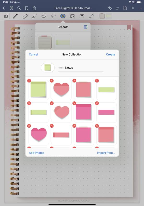 Bullet Journal Digital Planner Stickers, Digital DOWNLOAD