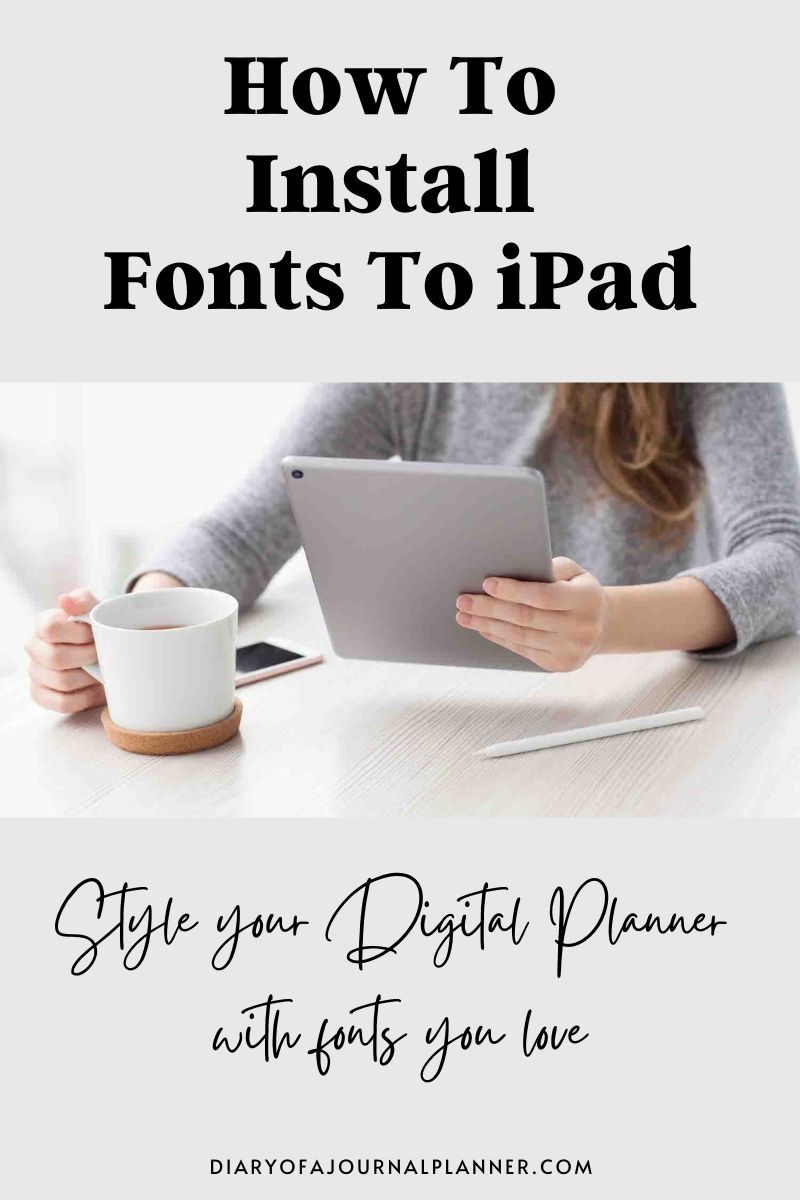 Install font for digital bullet journal