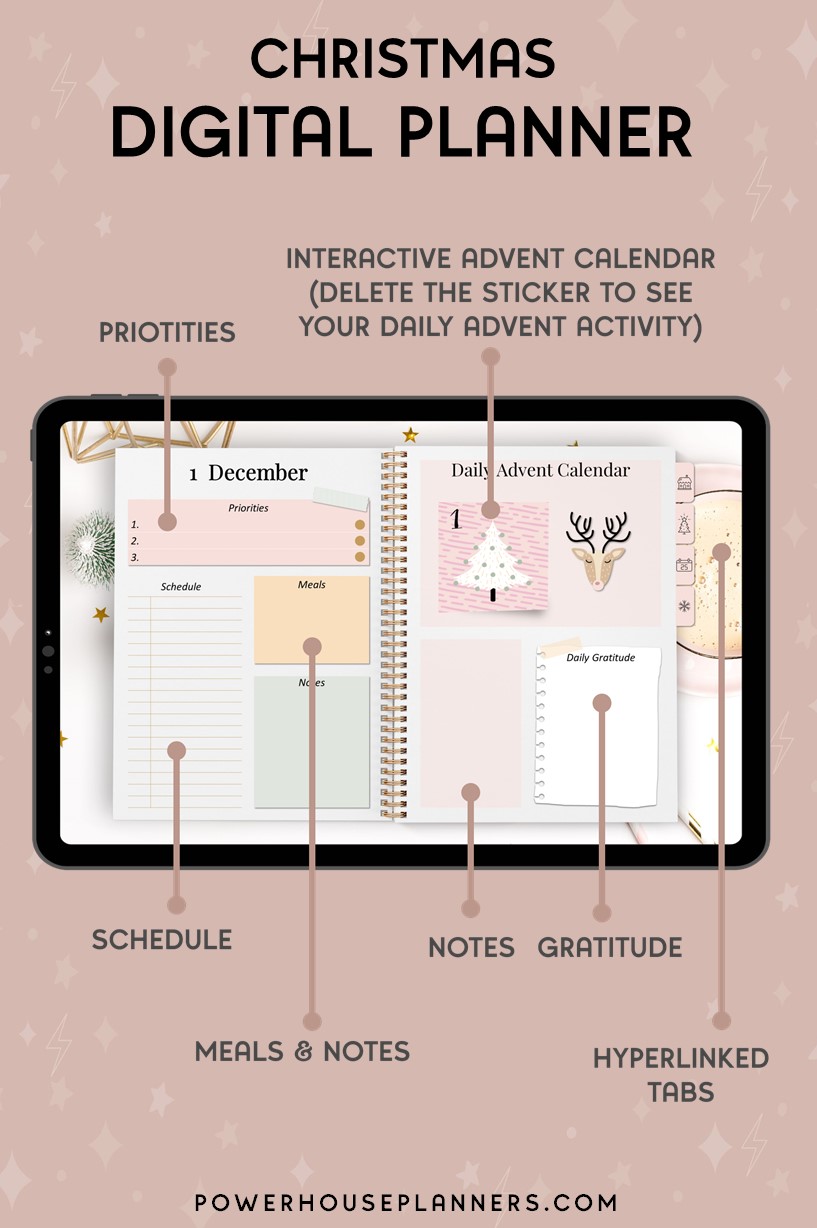 Christmas planner daily page