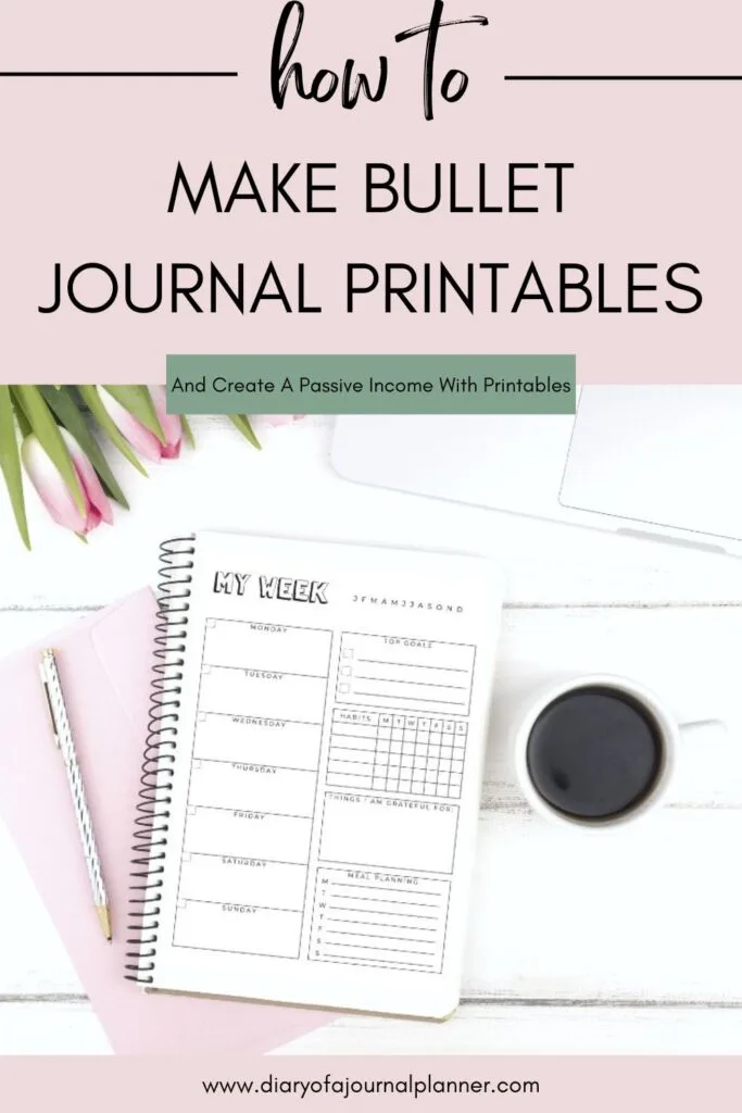 DIY printable pages for Bullet journal