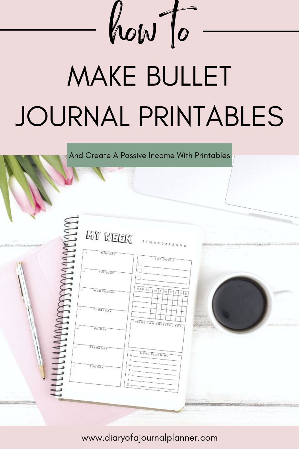 How To Make DIGITAL Bullet Journal Templates and Sell Them 