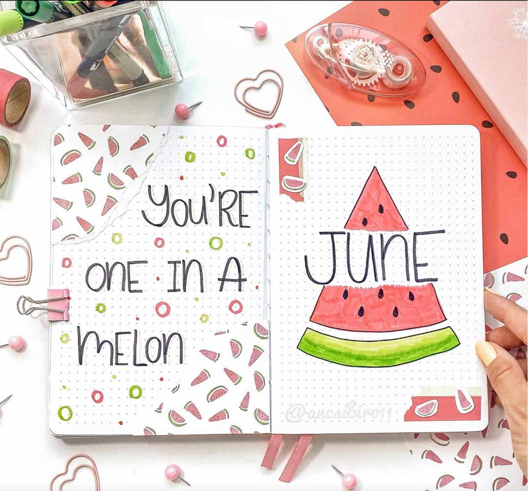 bullet journal june cover