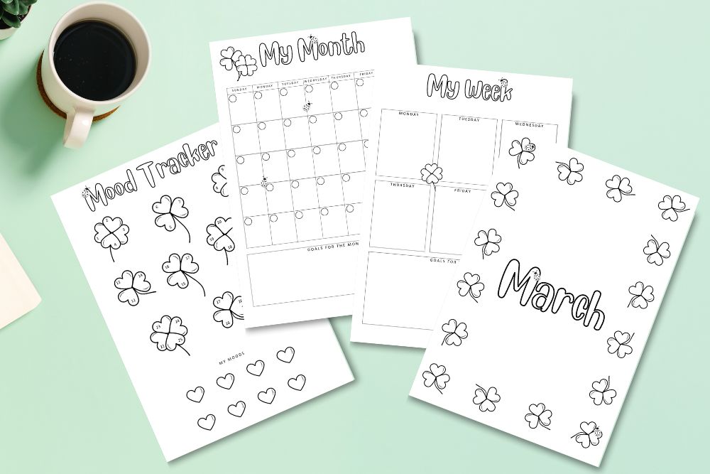 Free Printables For March Bujo