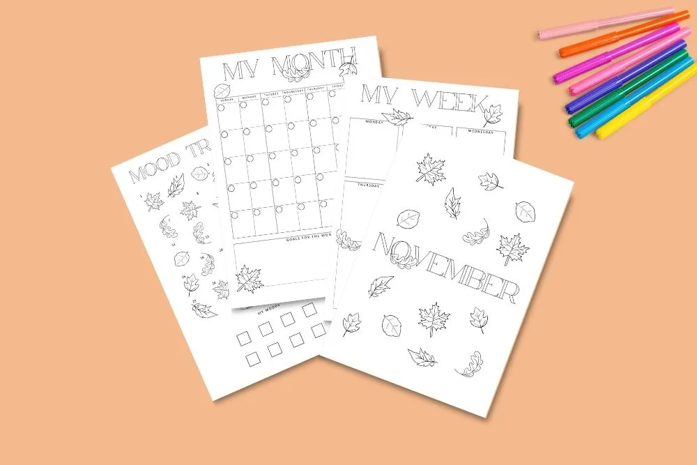 Free November Bullet Journal Printables