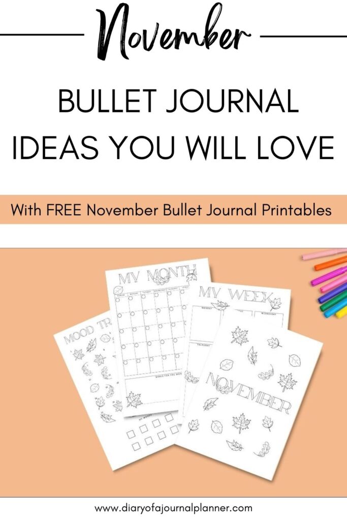 Free November Bujo Printables