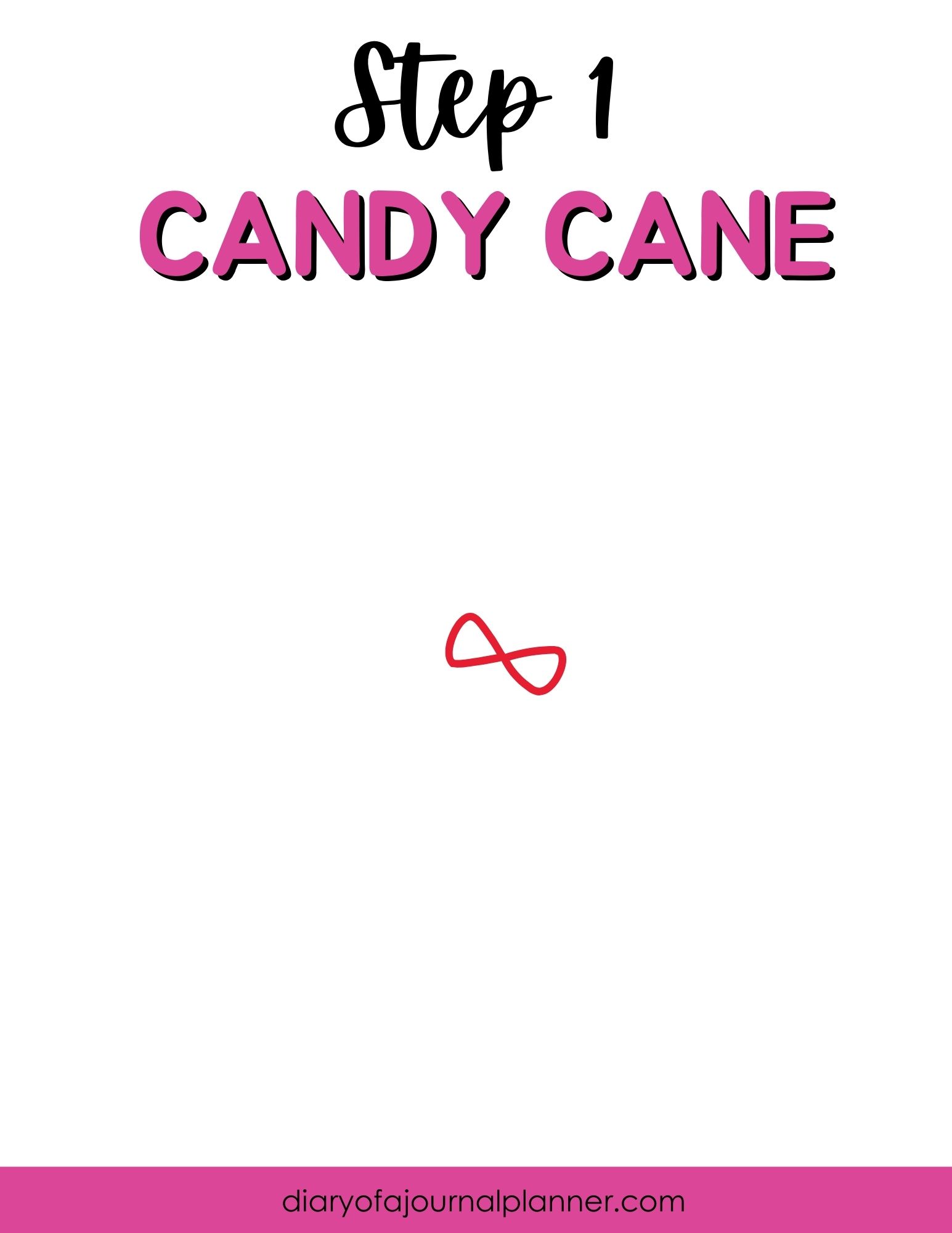 Step 1- simple candy cane doodle tutorial