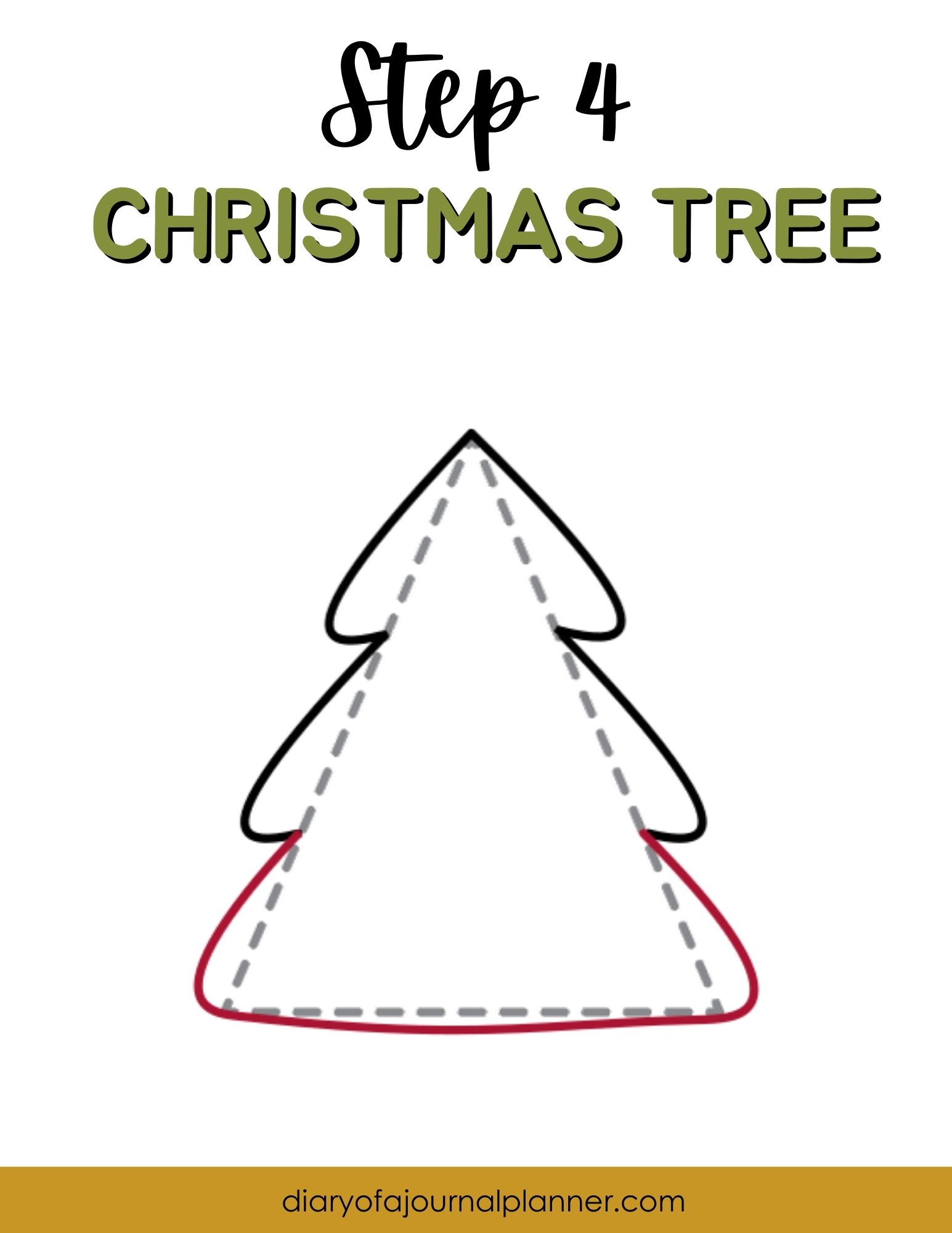 Kids drawing activity christmas tree