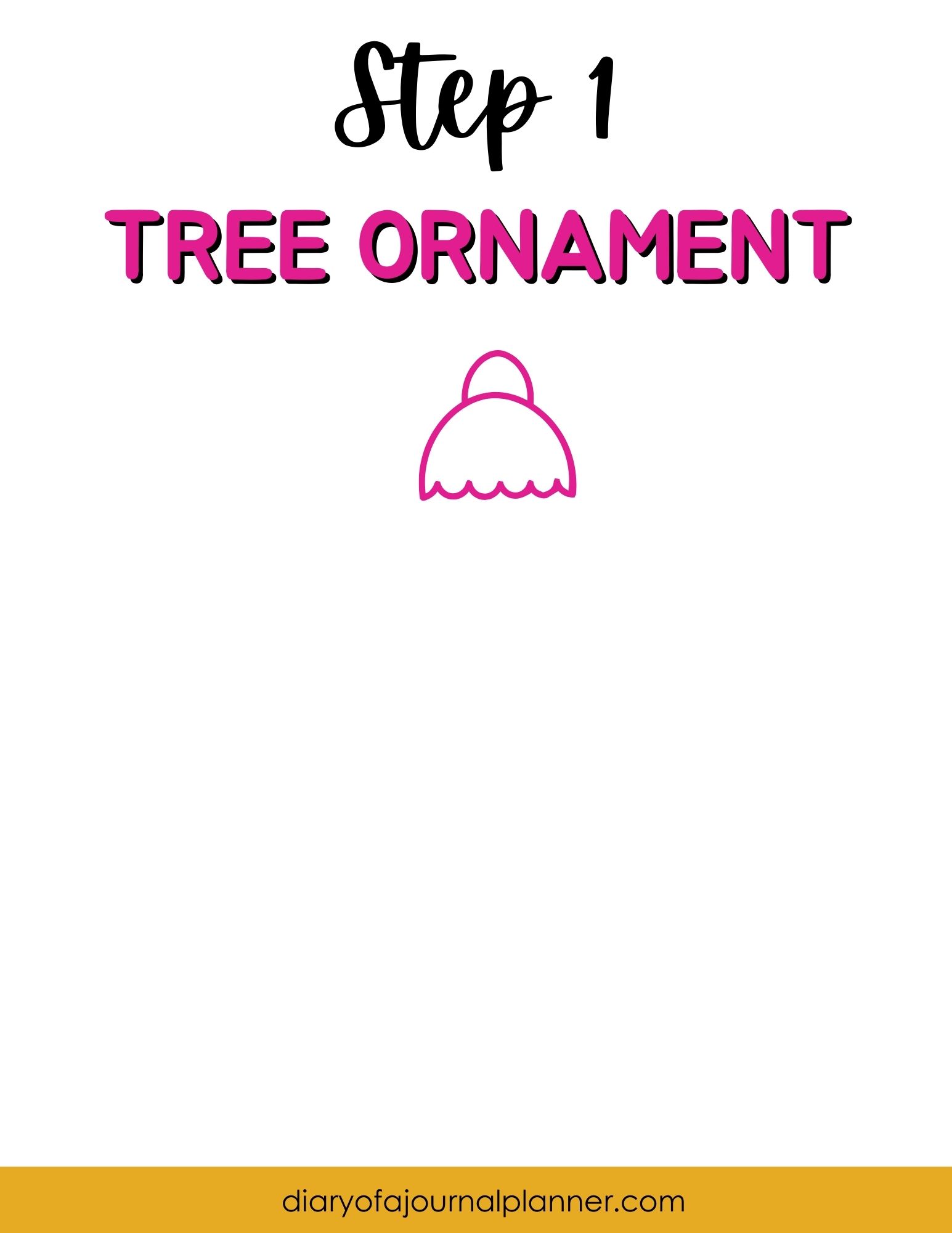 Step 1 - Easy christmas tree ornament doodle step-by-step