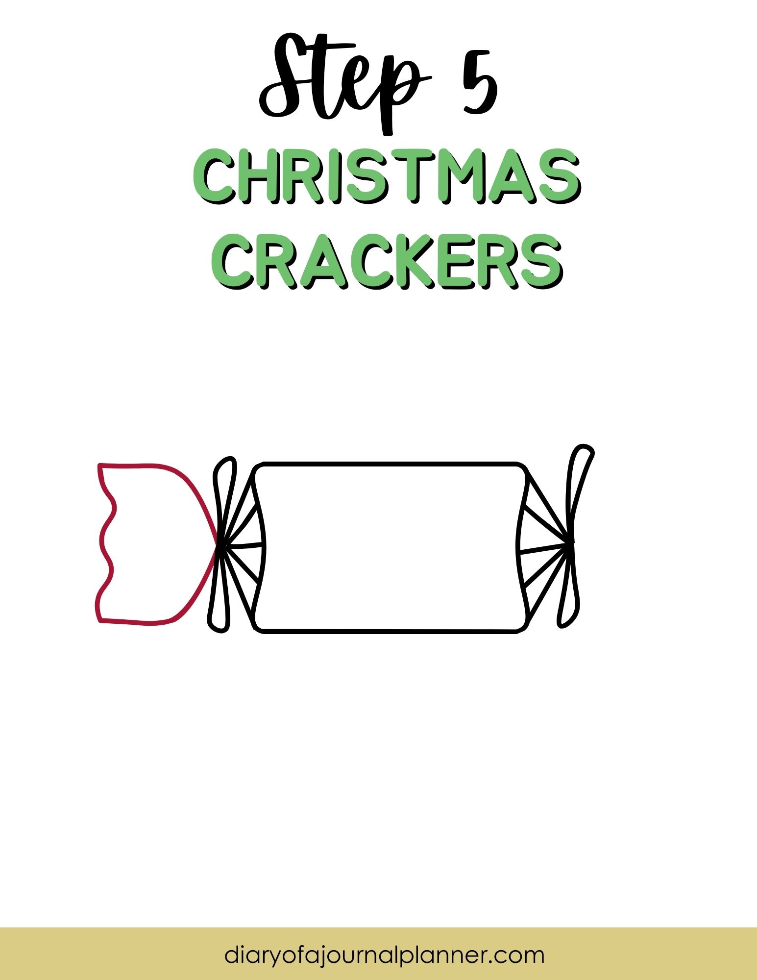 Step 5 - kids christmas cracker drawing activity