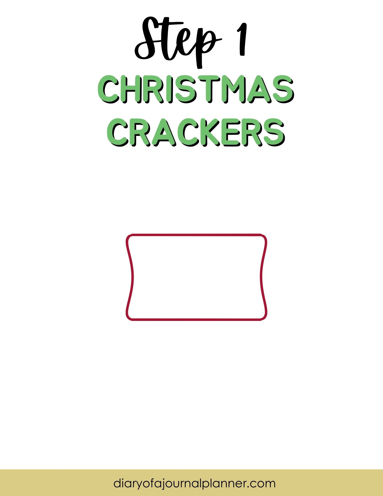Step 1- easy christmas cracker drawing guide