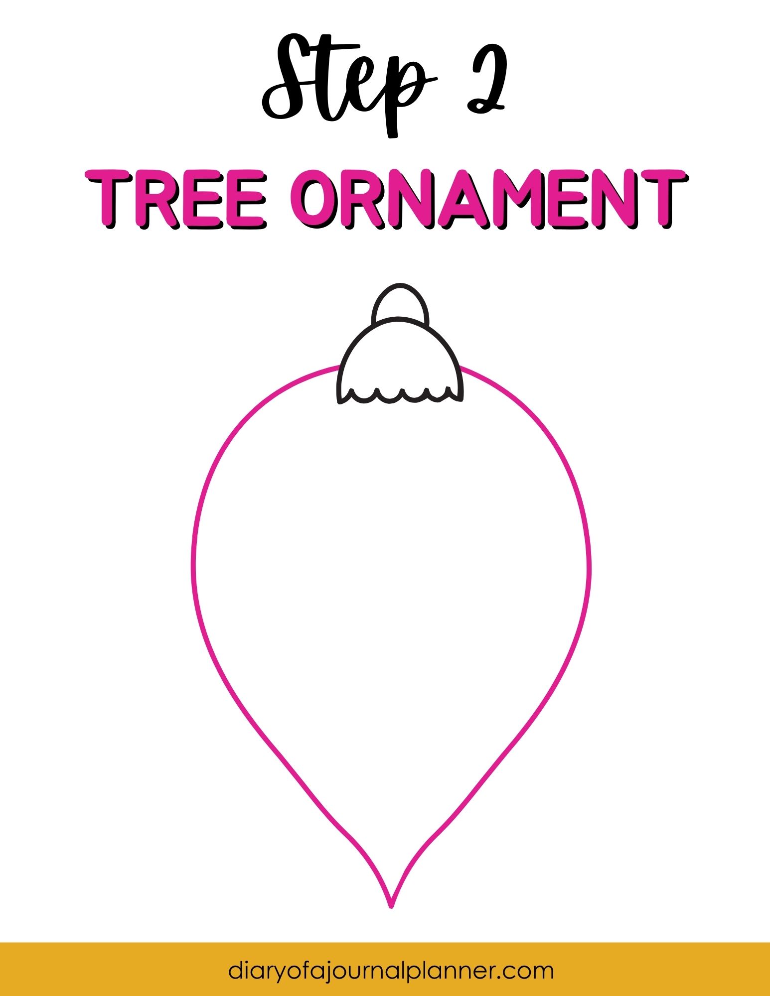 Step 2 - Tree ornament for kids christmas drawing