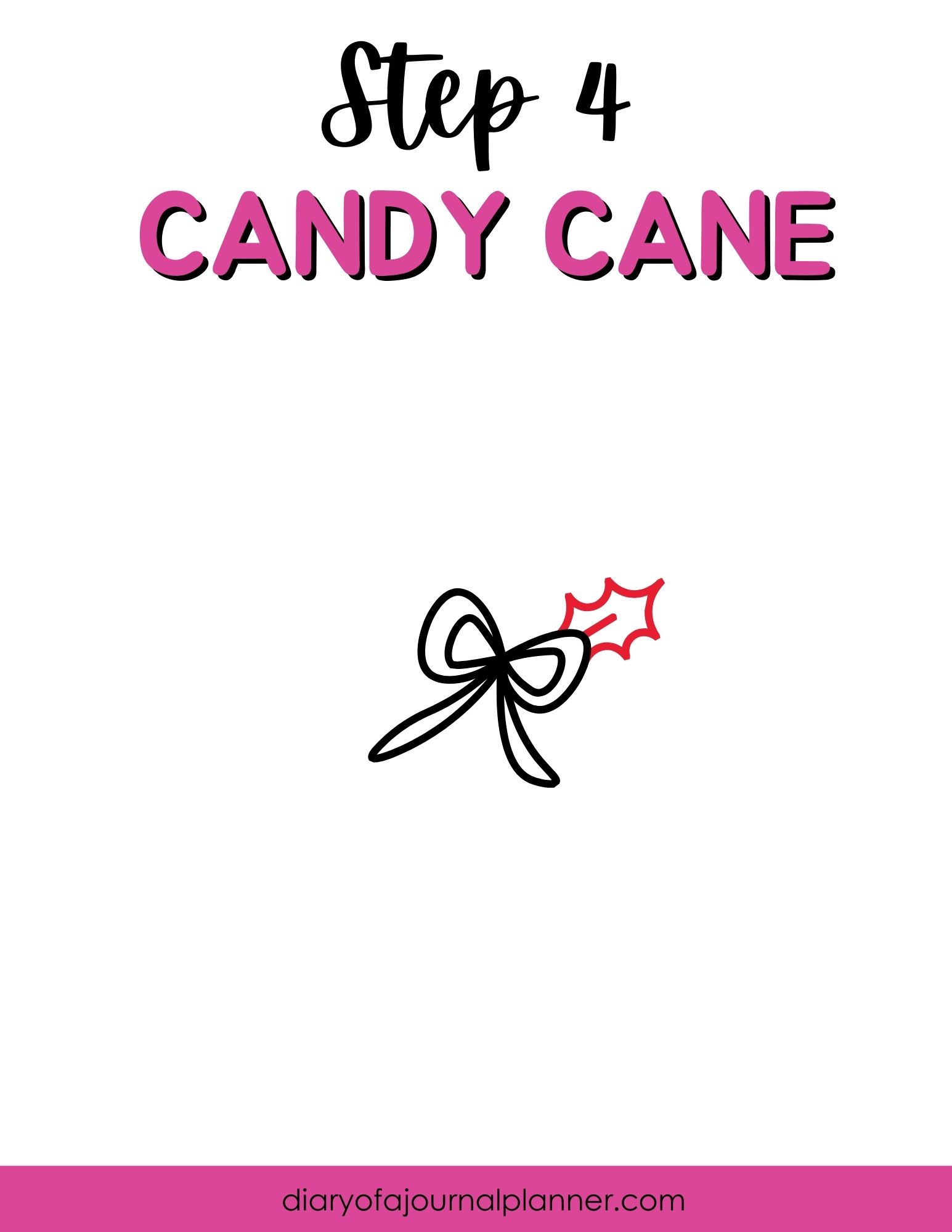 Step 4- beginners candy cane drawing