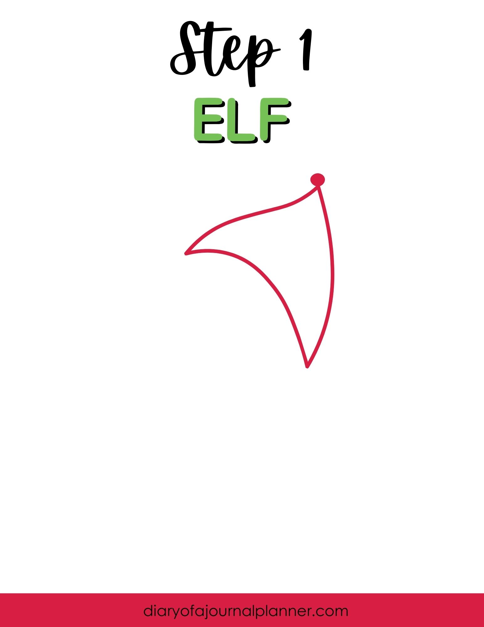step 1 - beginners christms elf doodle