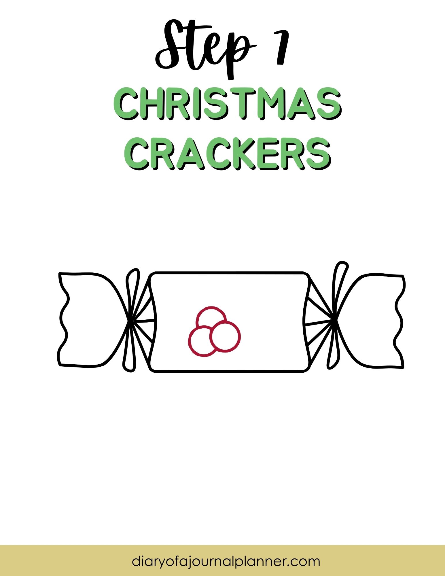Step 7- Holiday cracker drawing tutorial