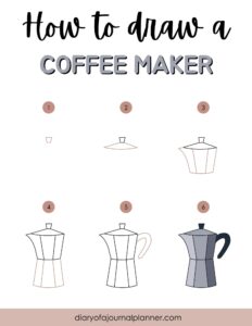 How To Draw A Coffee Maker – Easy Coffee Maker Drawing To Try