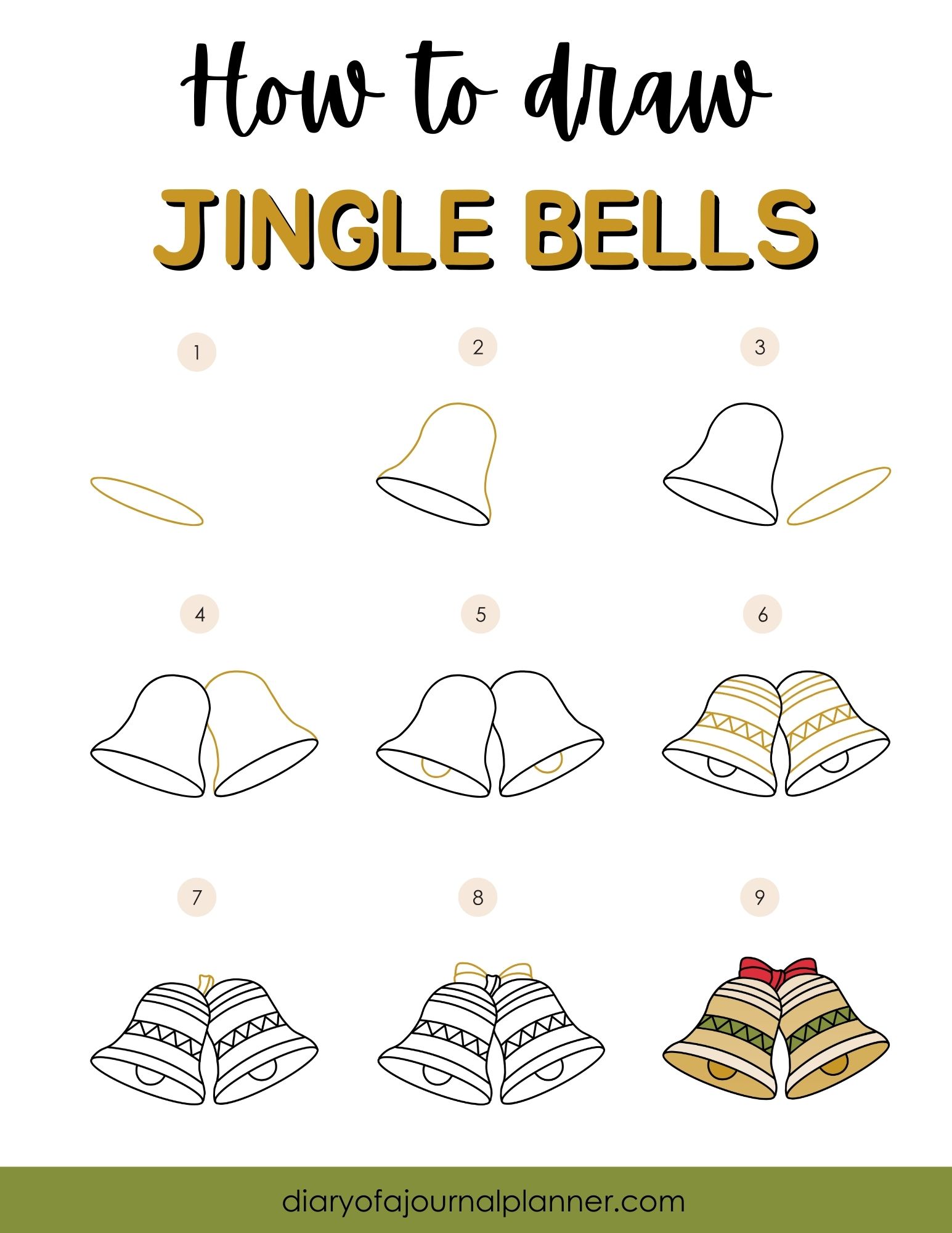 How To Doodle Jingle Bells step-by-step