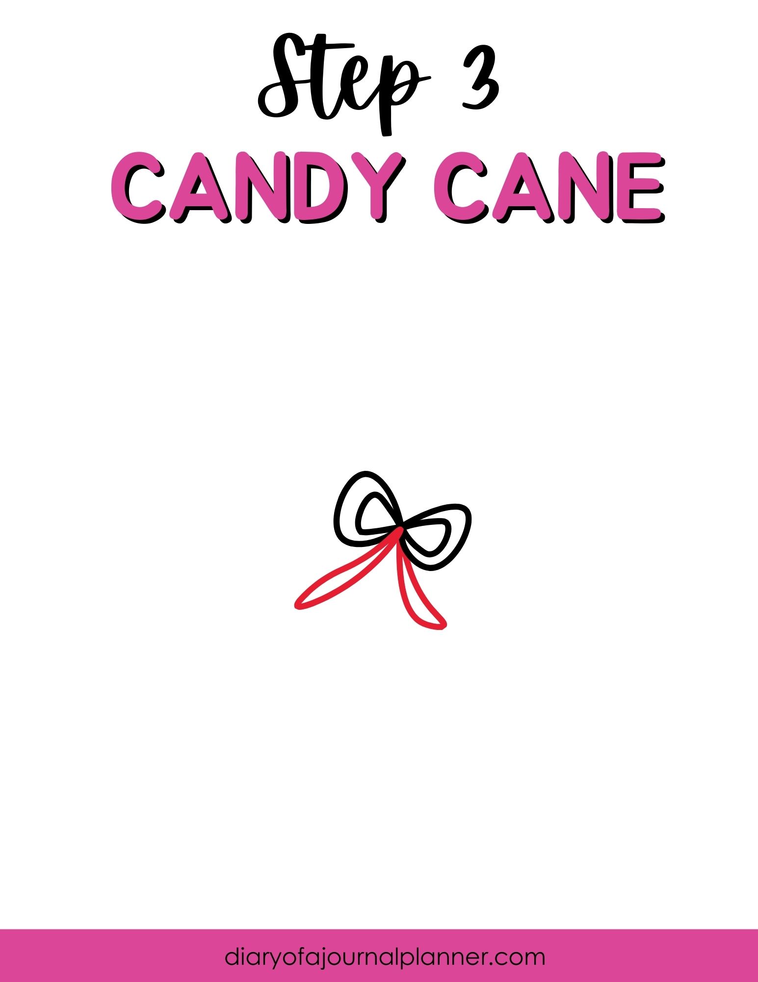 Step 3- stripe candy cane doodle