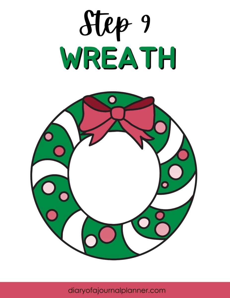 How to Draw A Wreath – Easy Christmas Wreath Drawing To Try