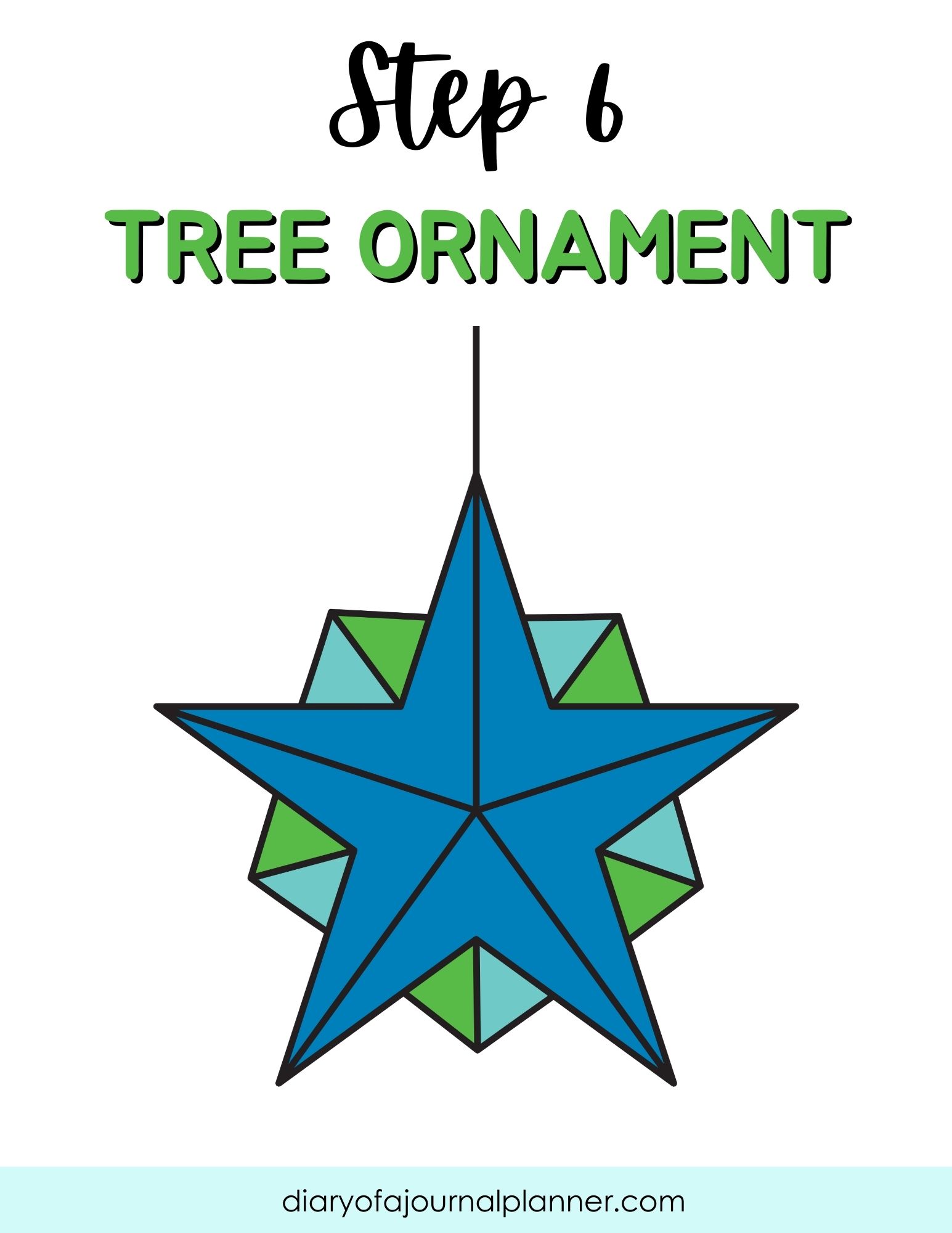 Step 6 - Easy star tree ornament