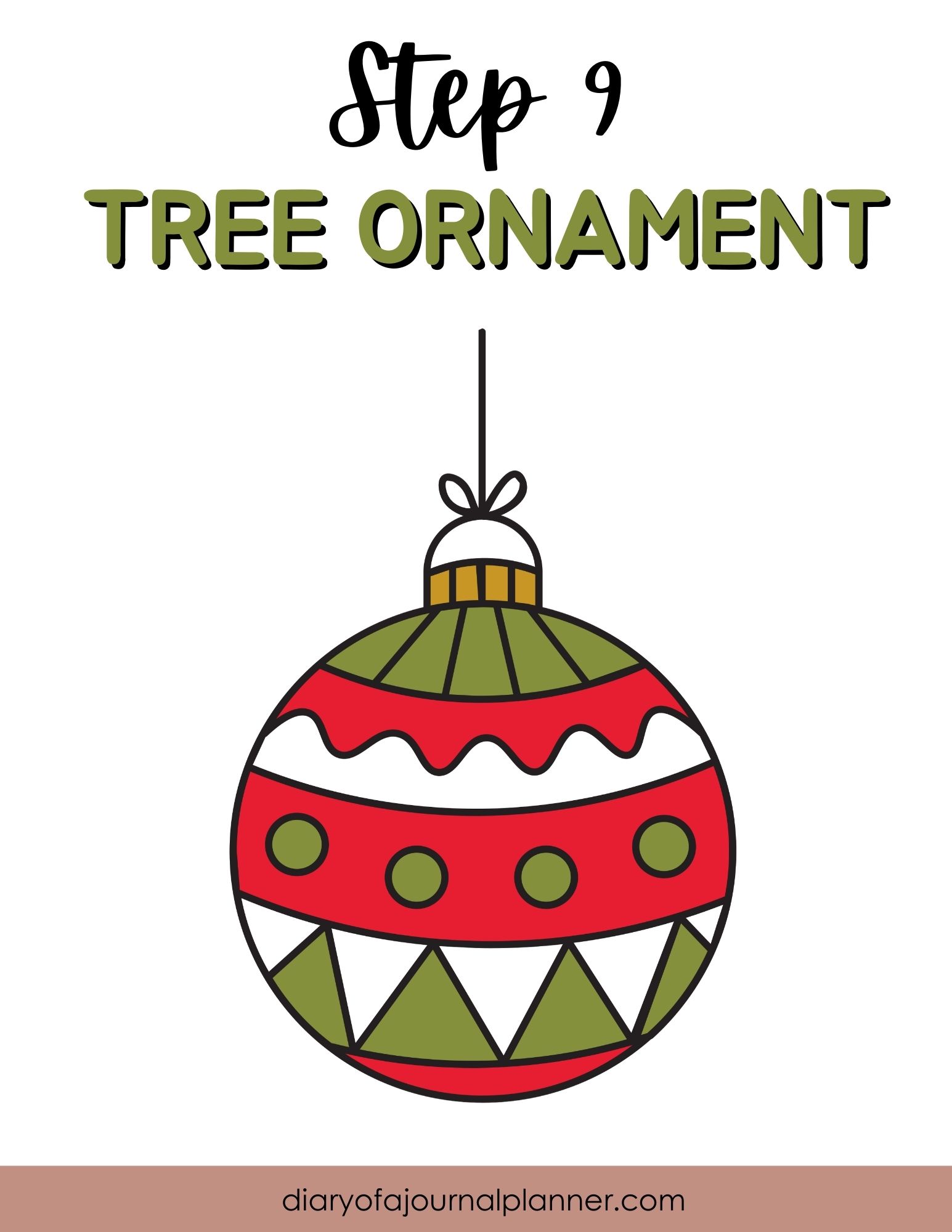 Step 9 - simple tree ornament illustration