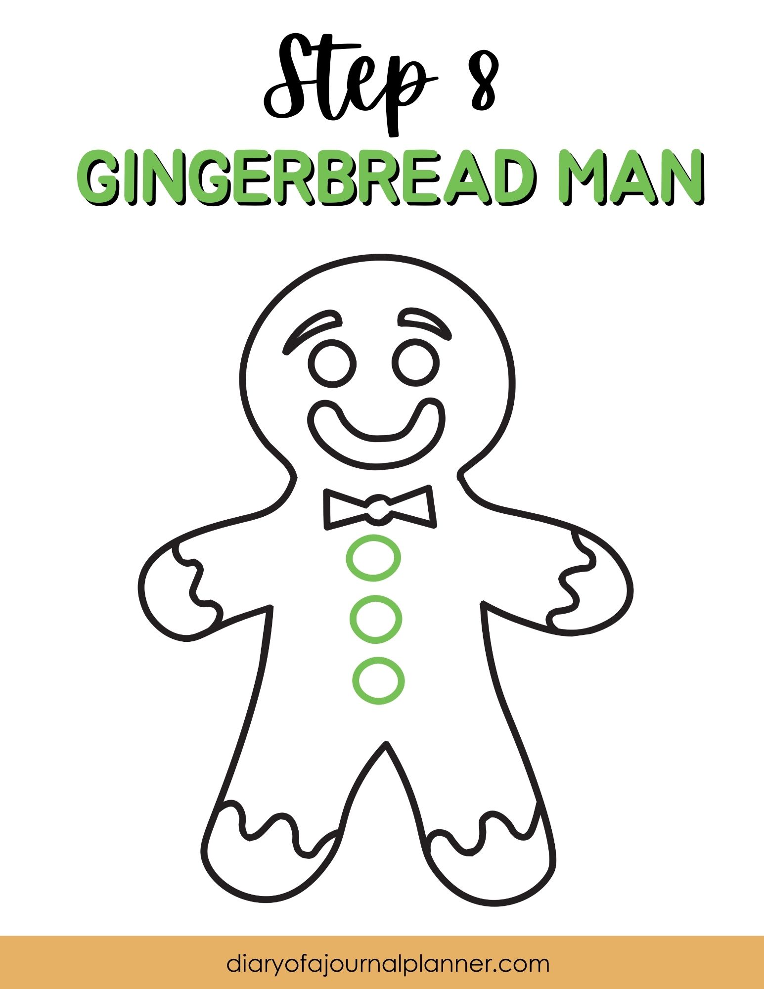 Step 8 - Christmas Gingerbread man doodle