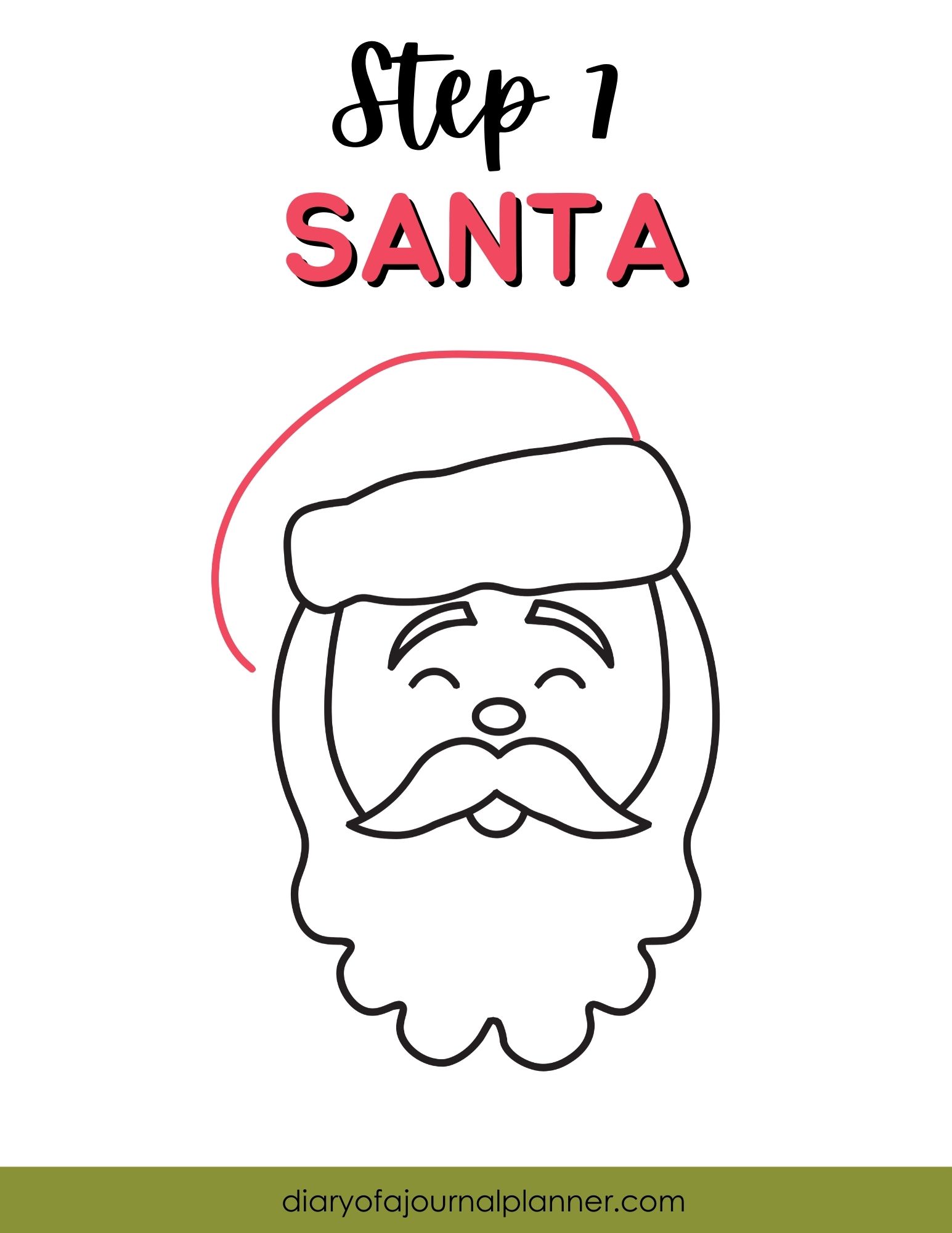 Step 7 - Santa claus doodle tutorial