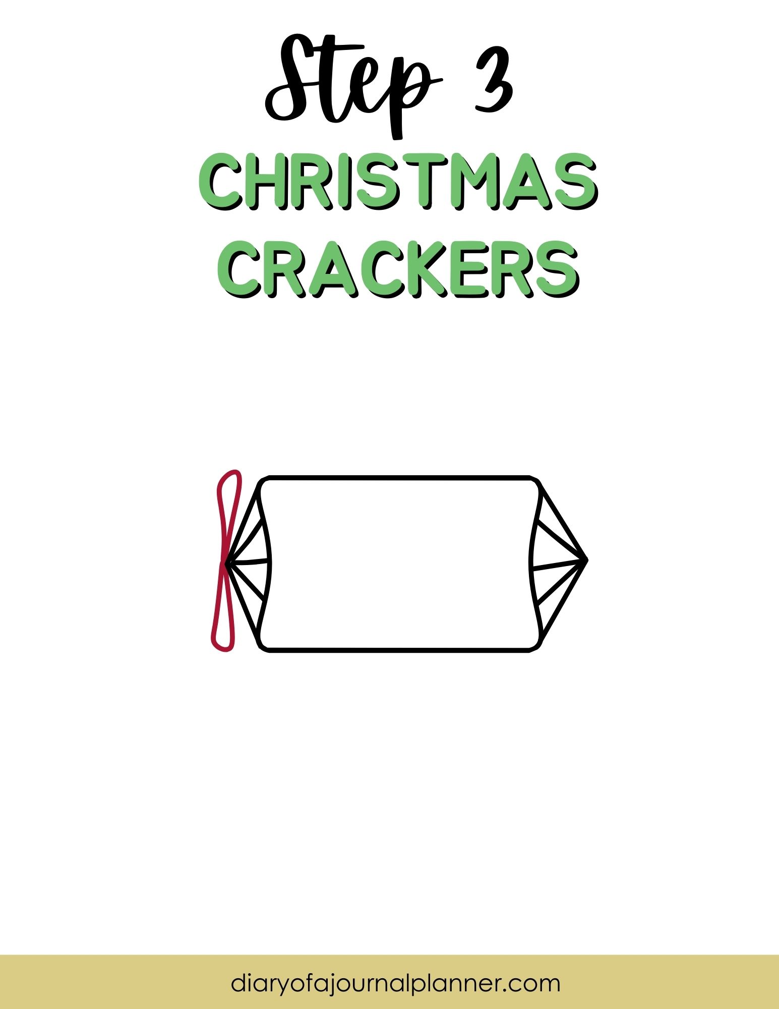 Step 3 - Christmas crackers doodle for beginners
