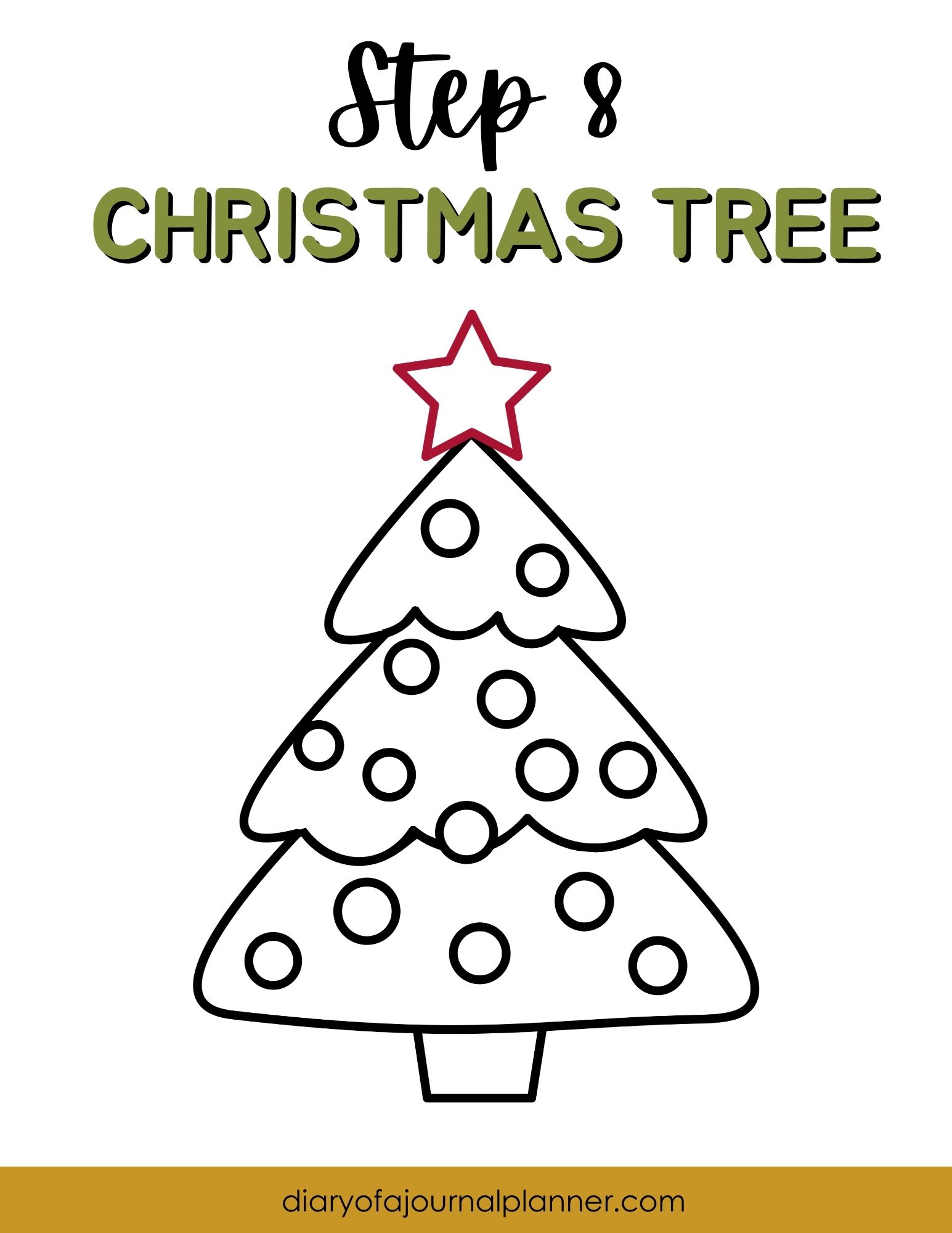 Step 8 - basic christmas tree doodle