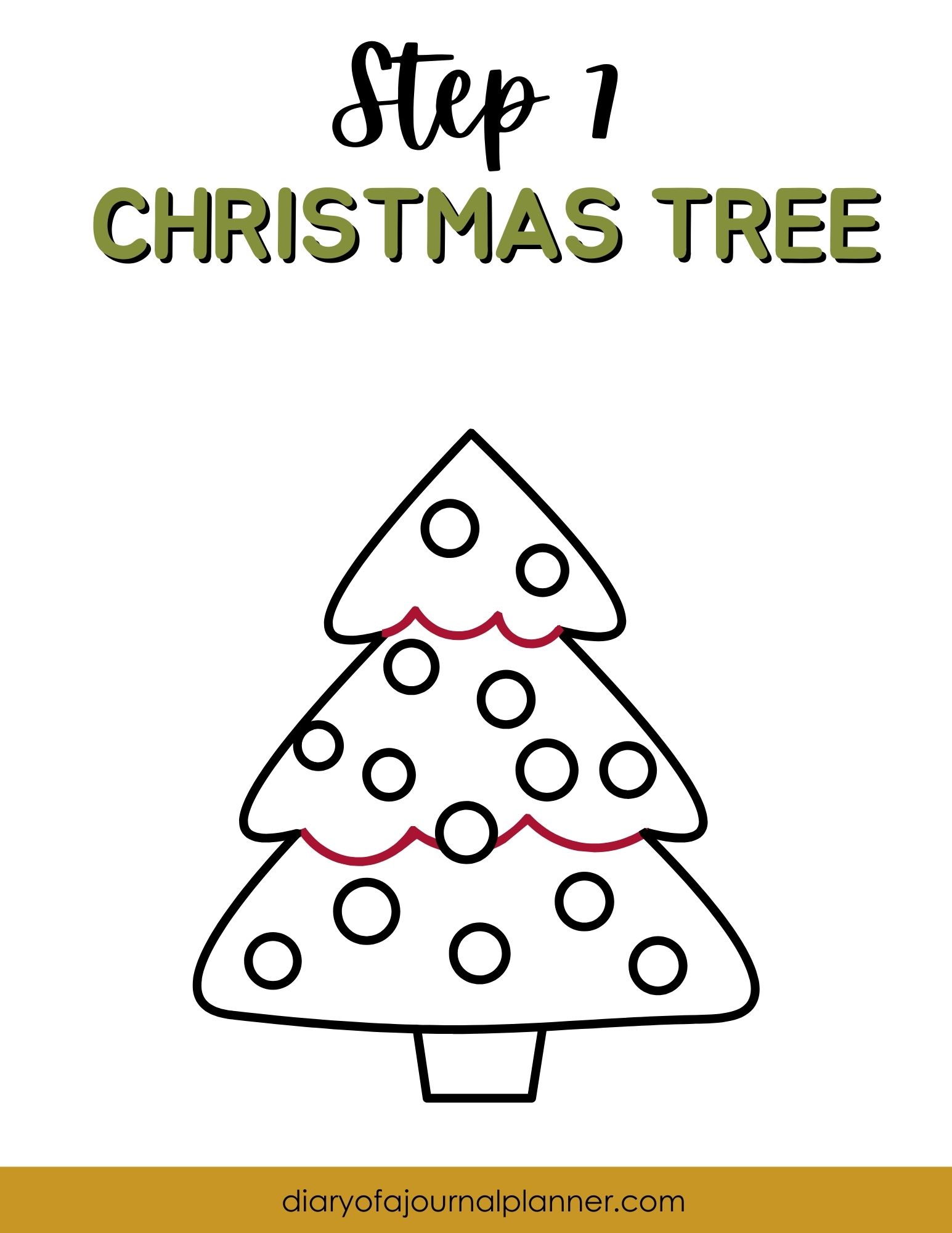Step 7 - Basic Christmas tree drawing