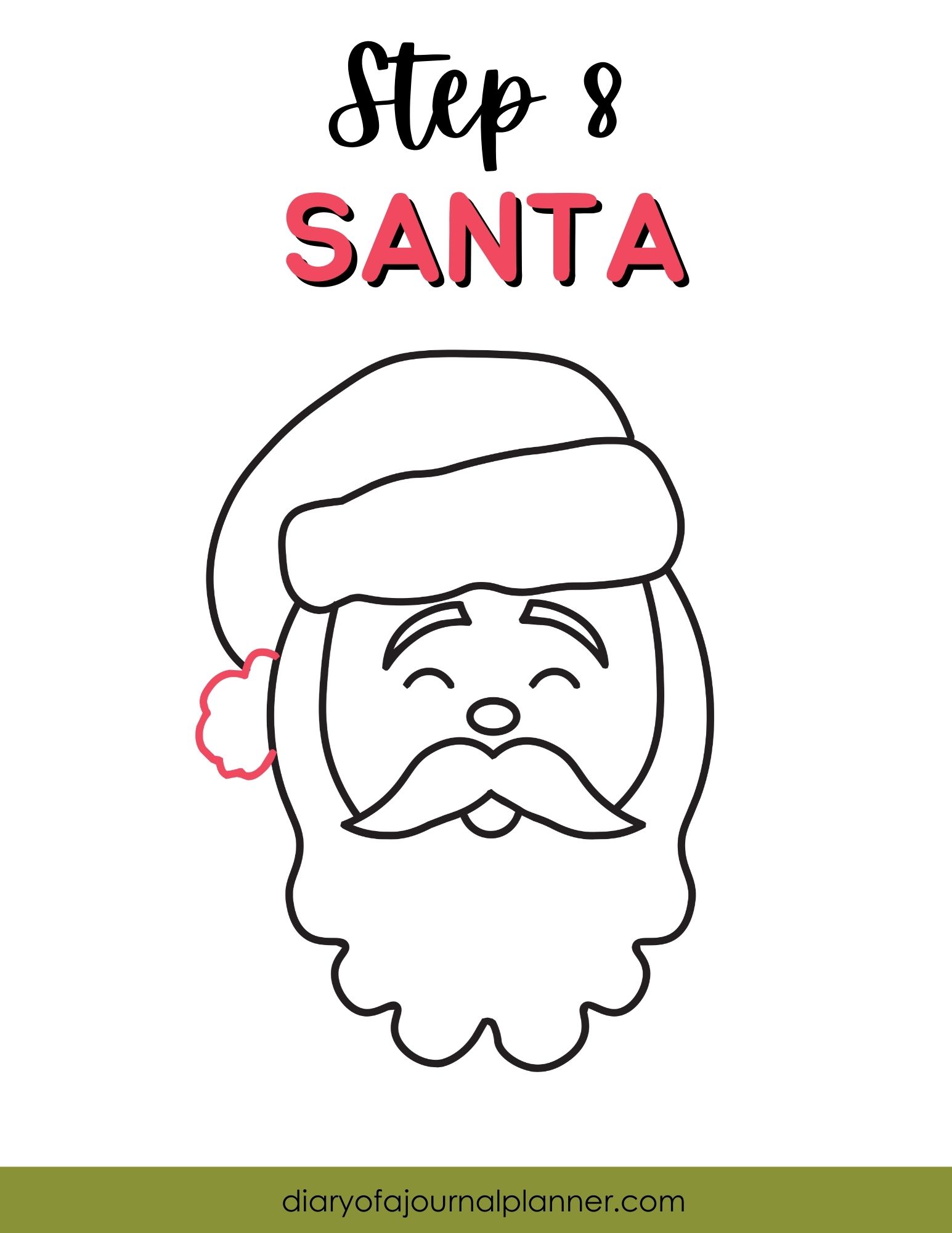 Step 8 - Santa claus drawing tutorial