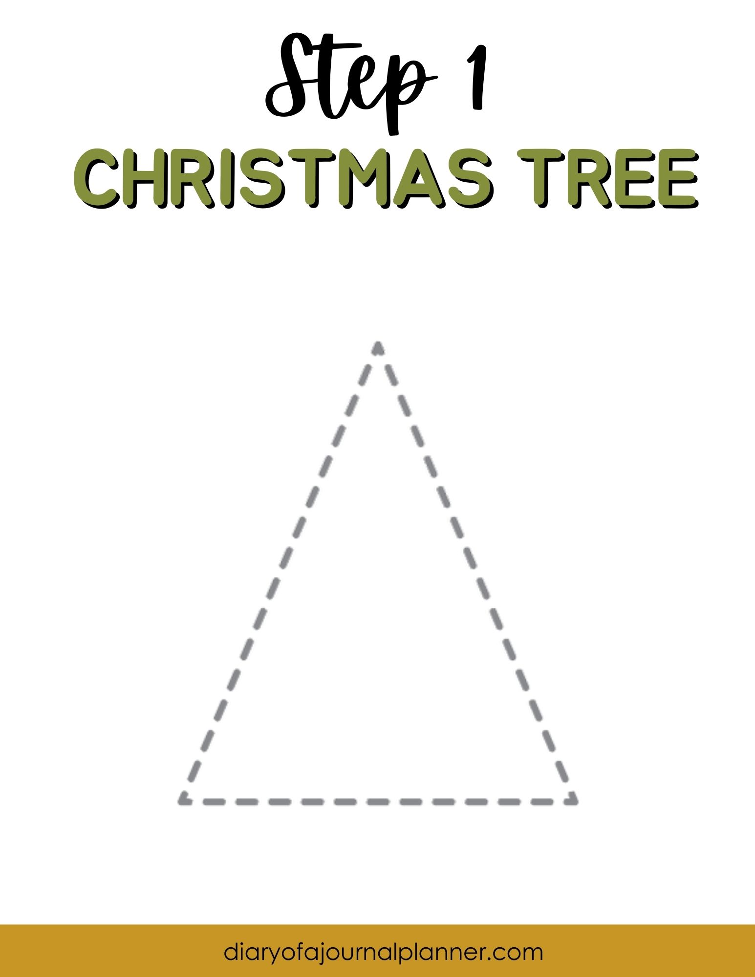 Step 1 - Learn how to draw a christmas tree