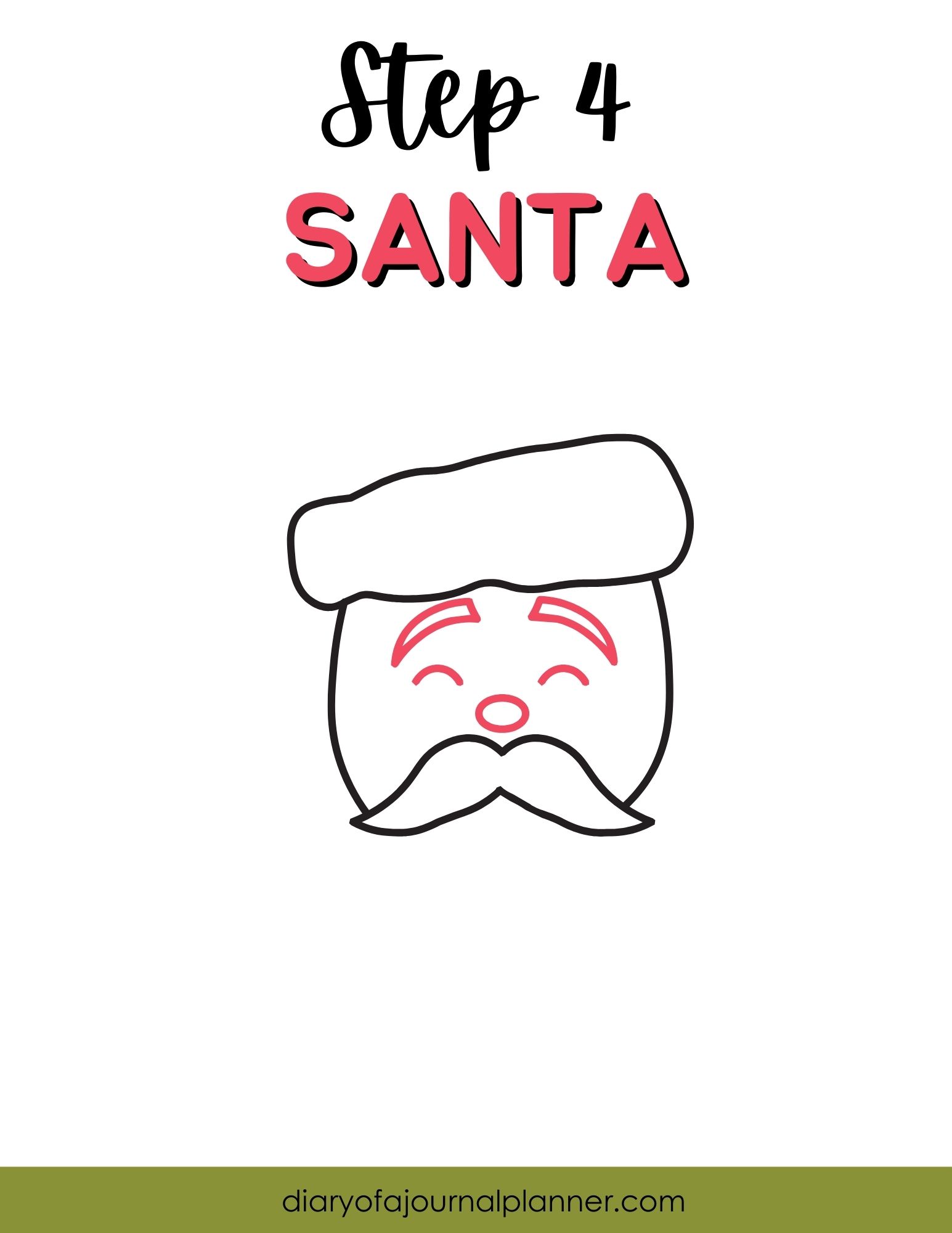 Step 4 - beginners doodle santa