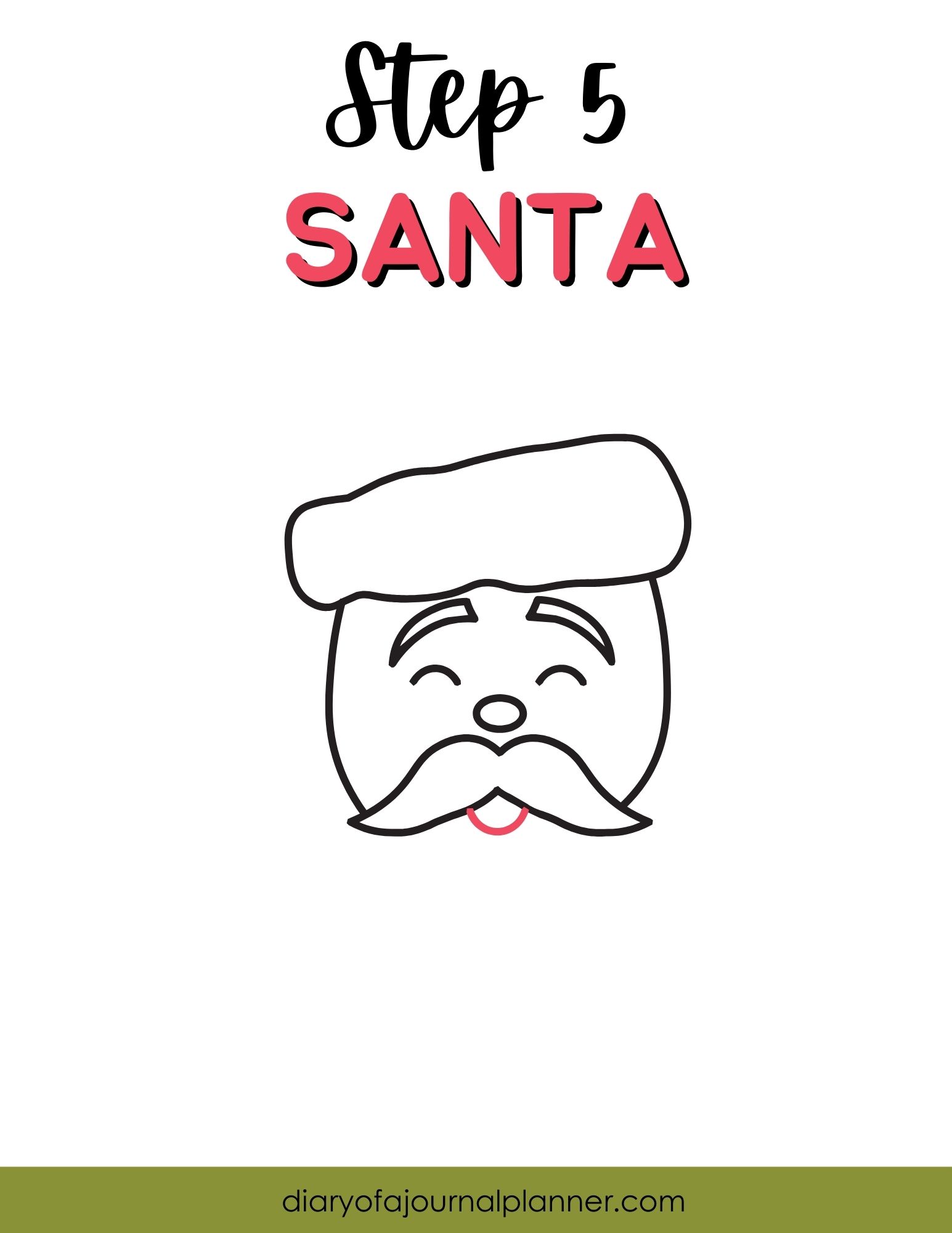 Kids christmas drawing santa