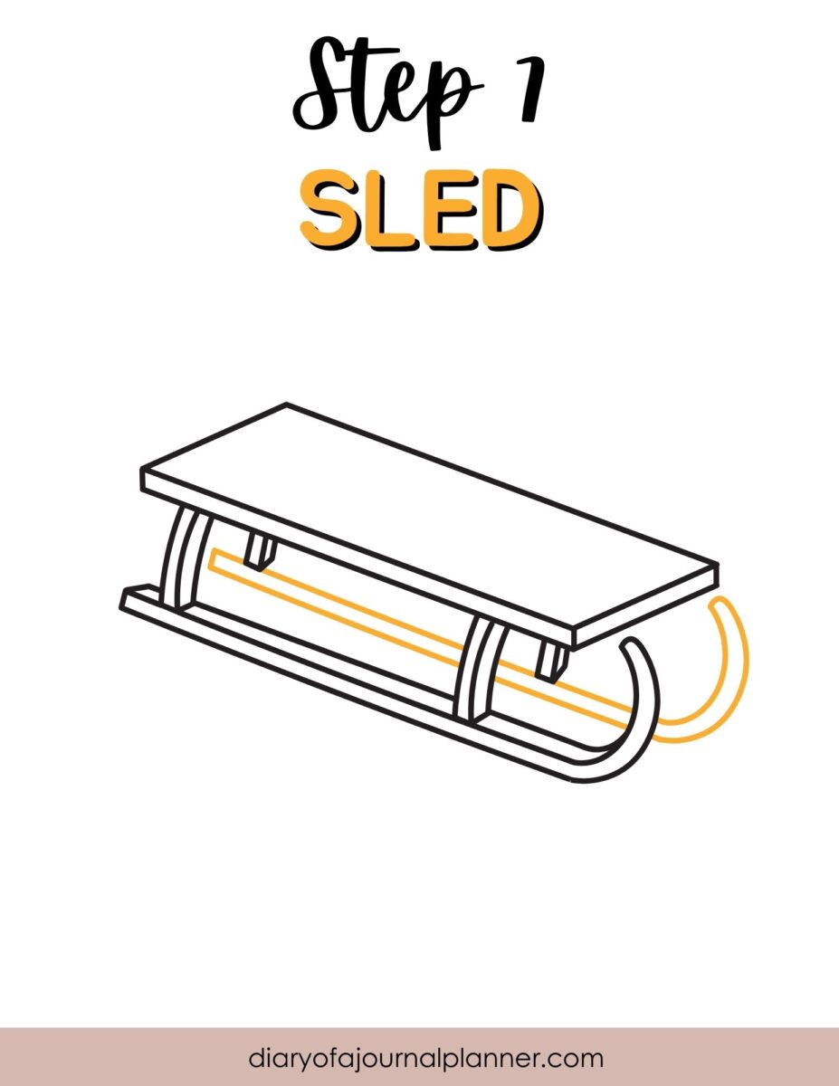 How To Draw A Sled – Easy Sled Drawing To Try