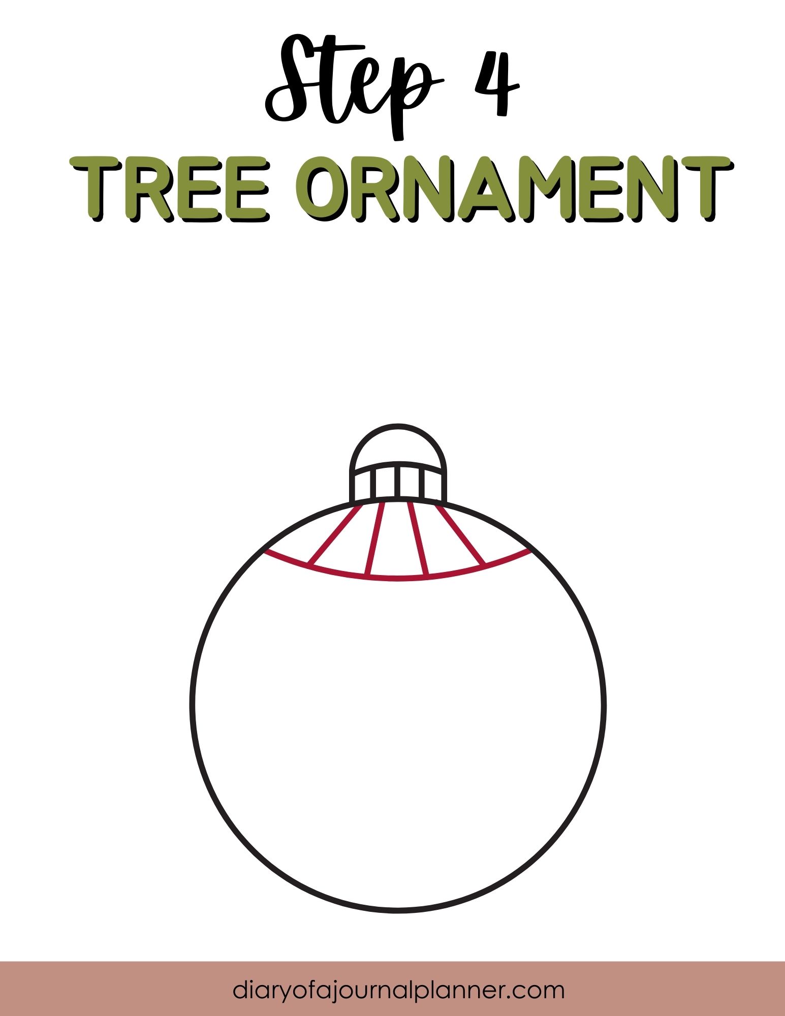 Step 4- kids christmas drawing bauble