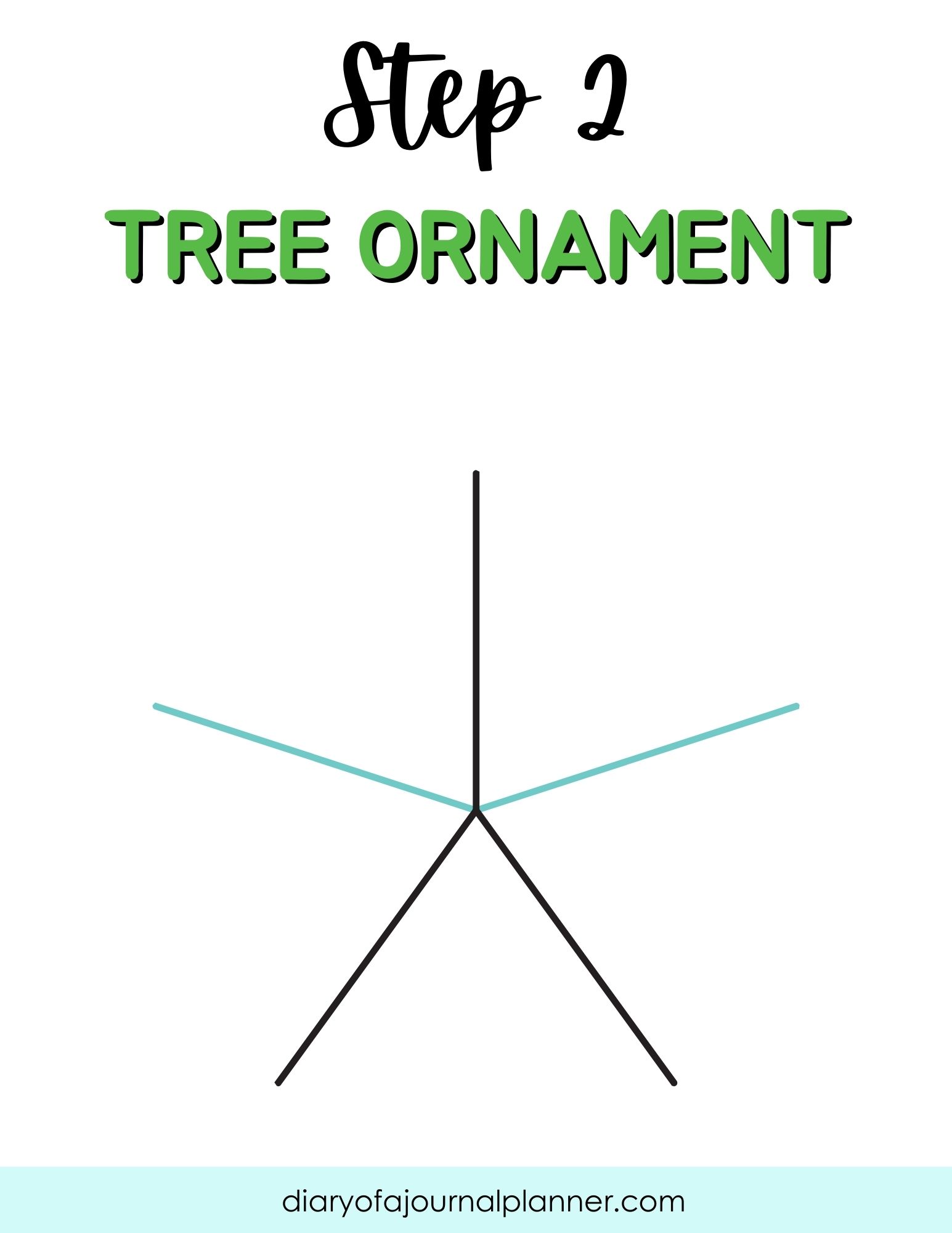 Step 2 - kids christmas star doodle