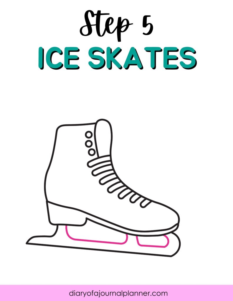 How To Draw Ice Skates Easy Ice Skates Drawing To Try