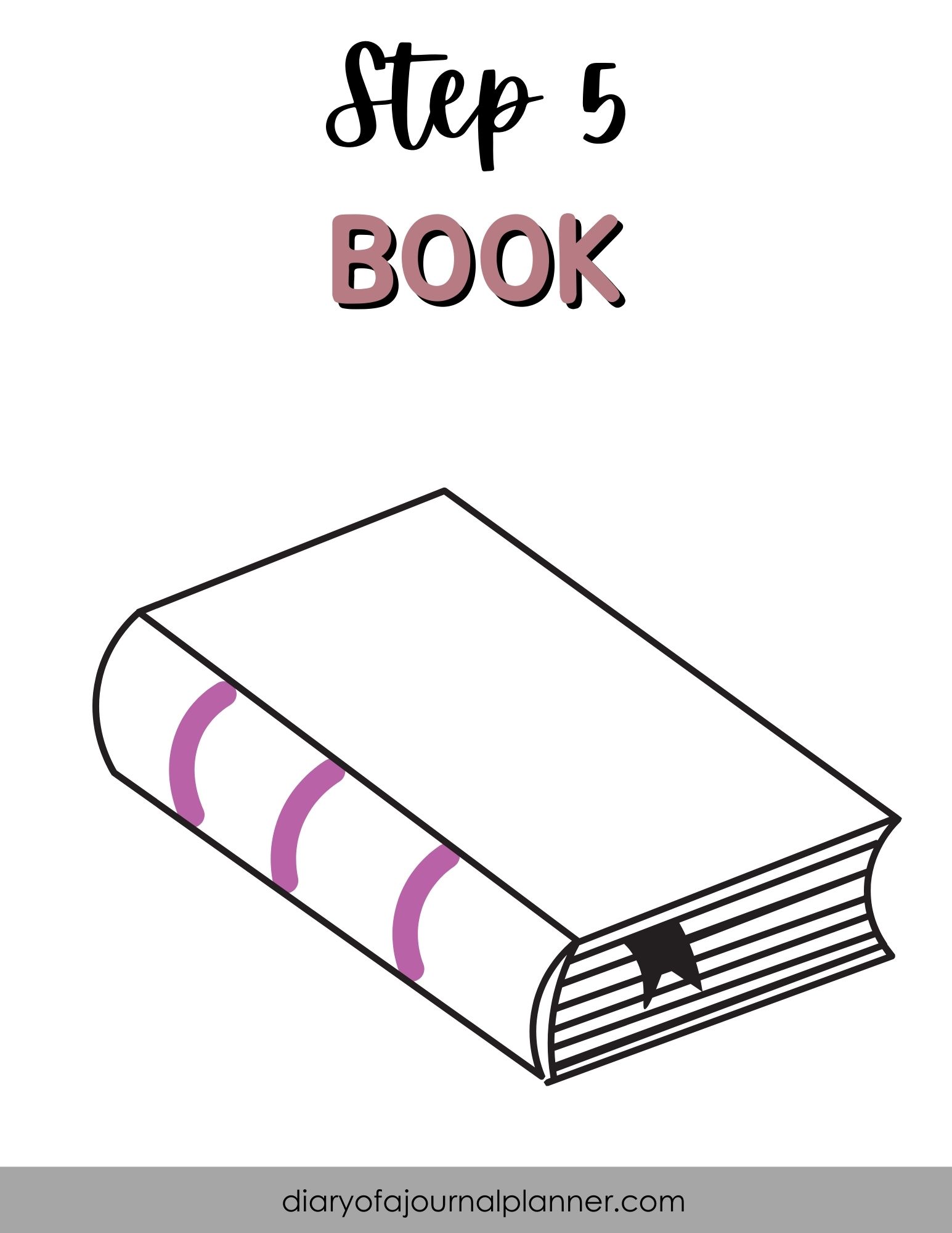 Step 5 - tutorial for how to draw a book