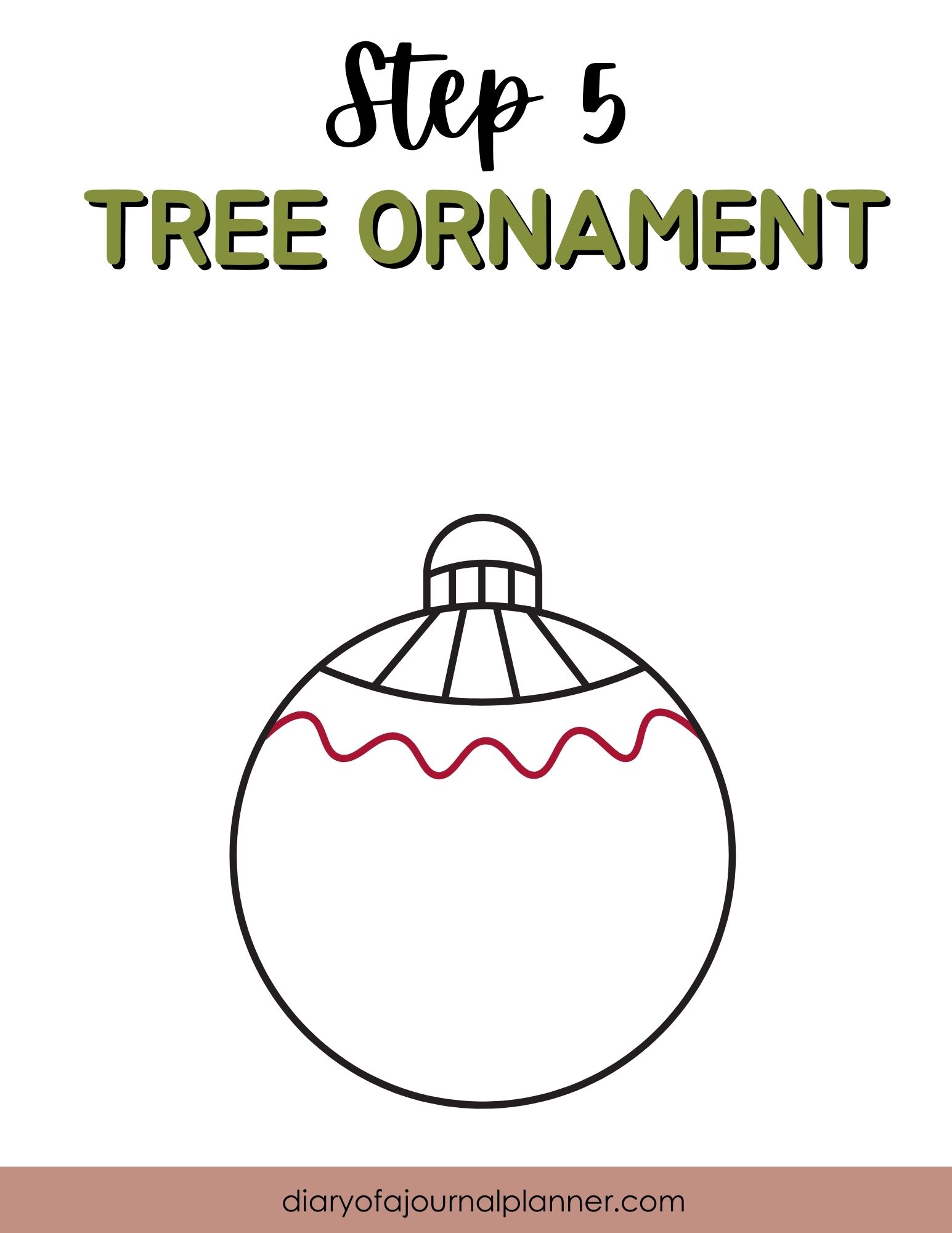 Step 5- easy christmas bauble doodle tutorial