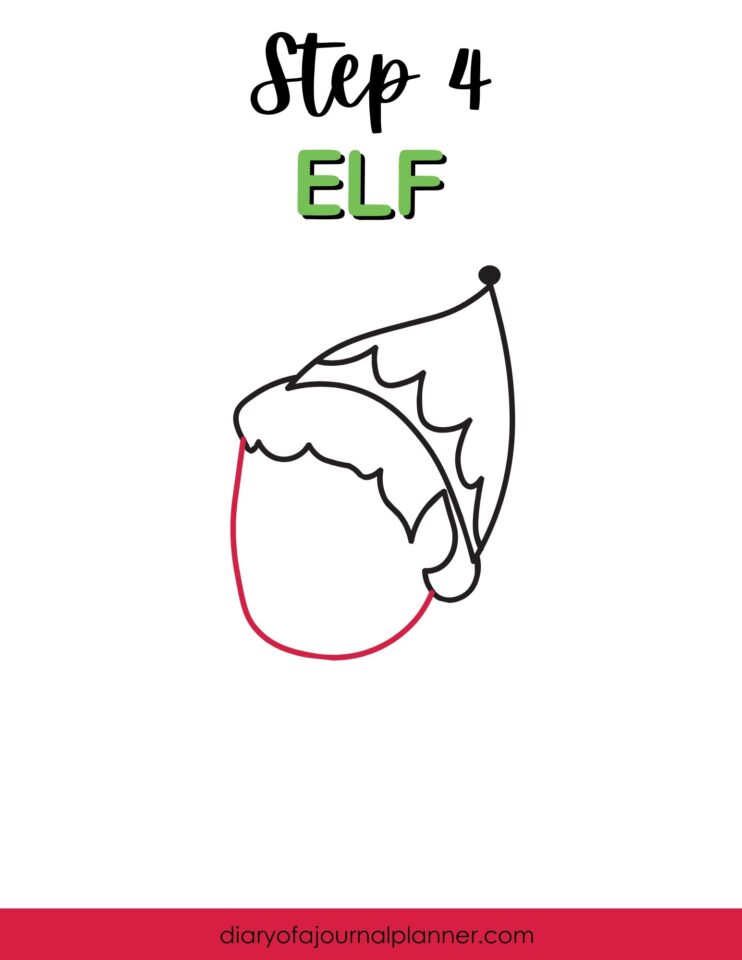 How To Draw An Elf Easy Christmas Elf Drawing To