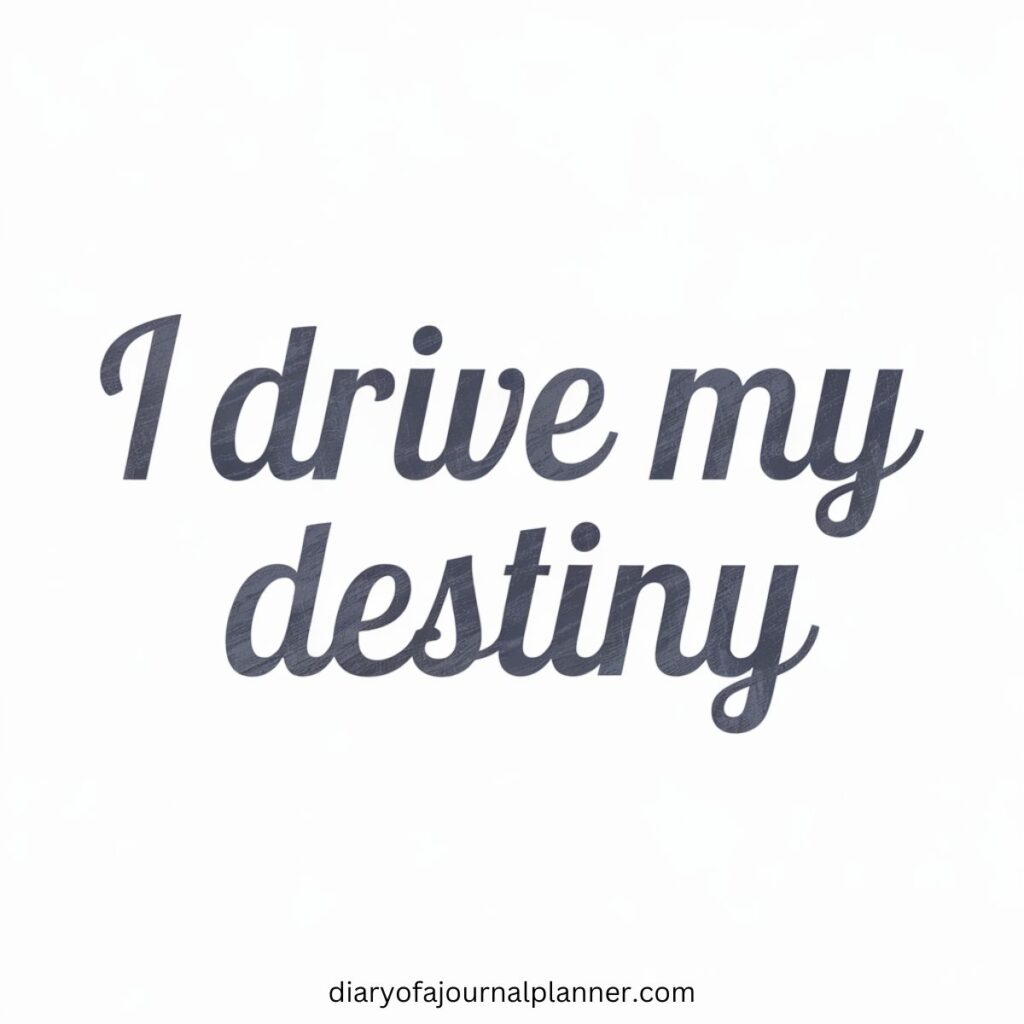 I drive my destiny