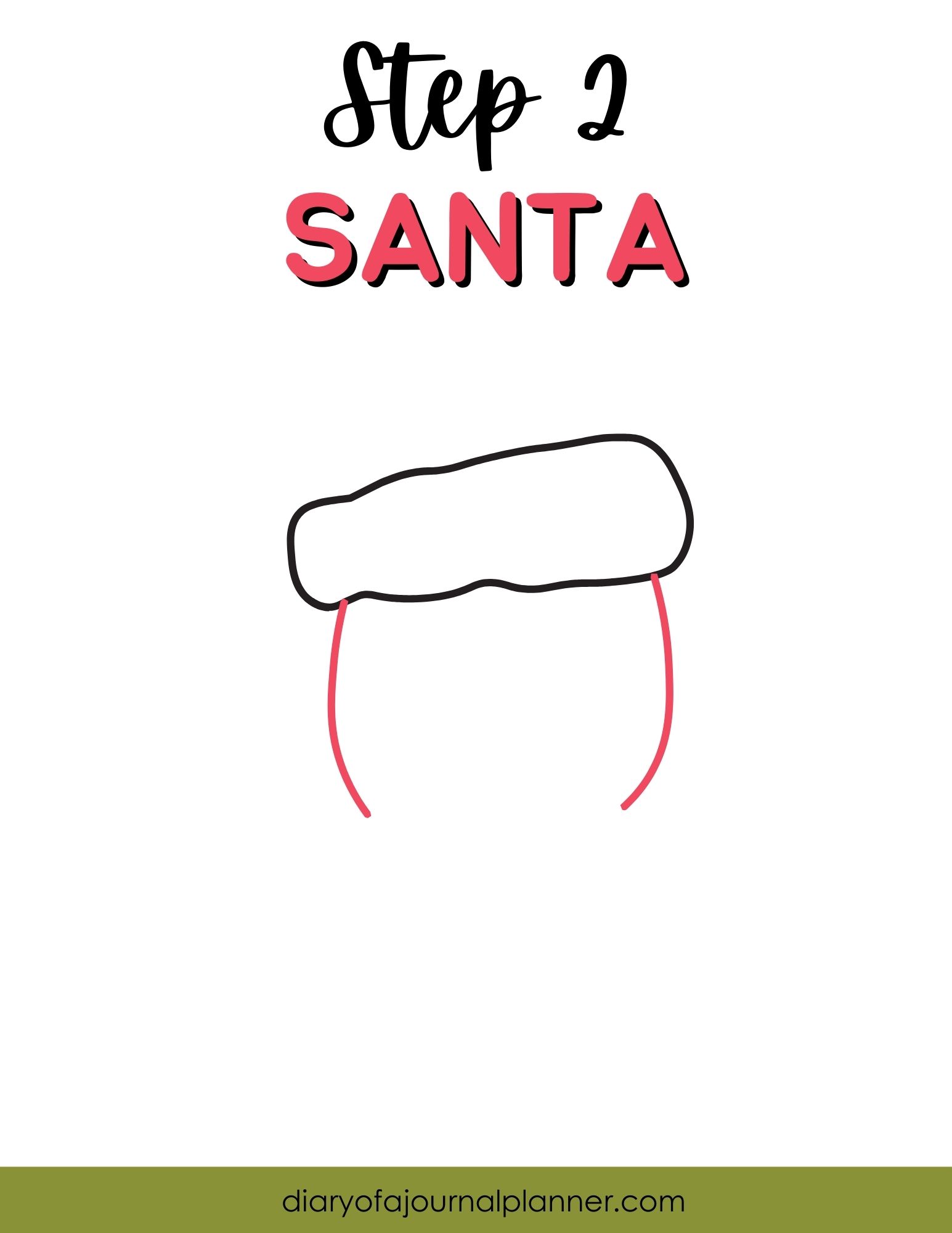 Step 2 - Step-by-step santa doodle