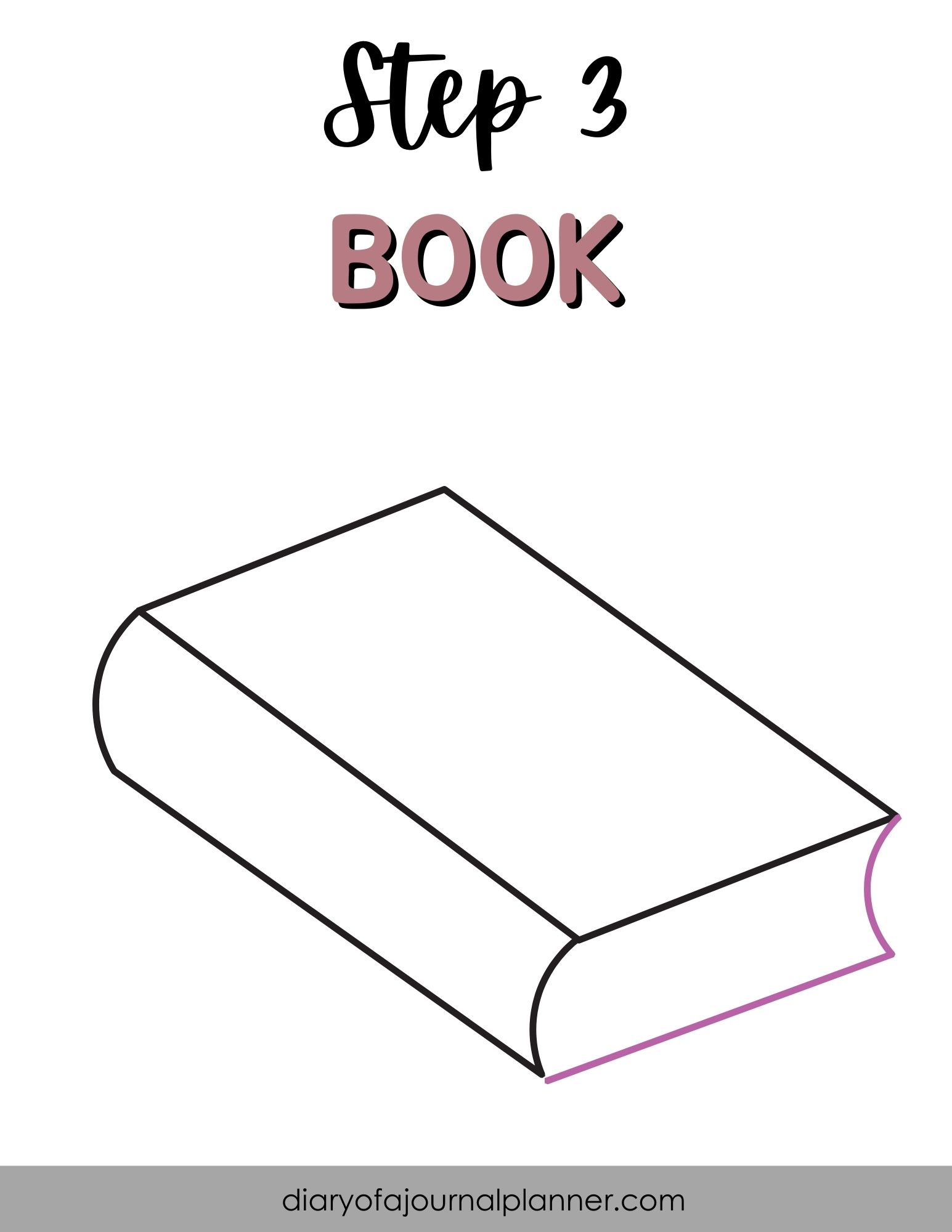 Step 3- beginners drawing guide for a book