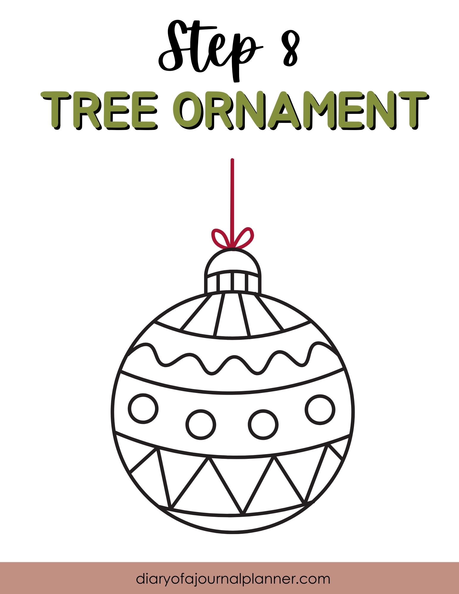 Step 8- easy tree decoration drawing guide
