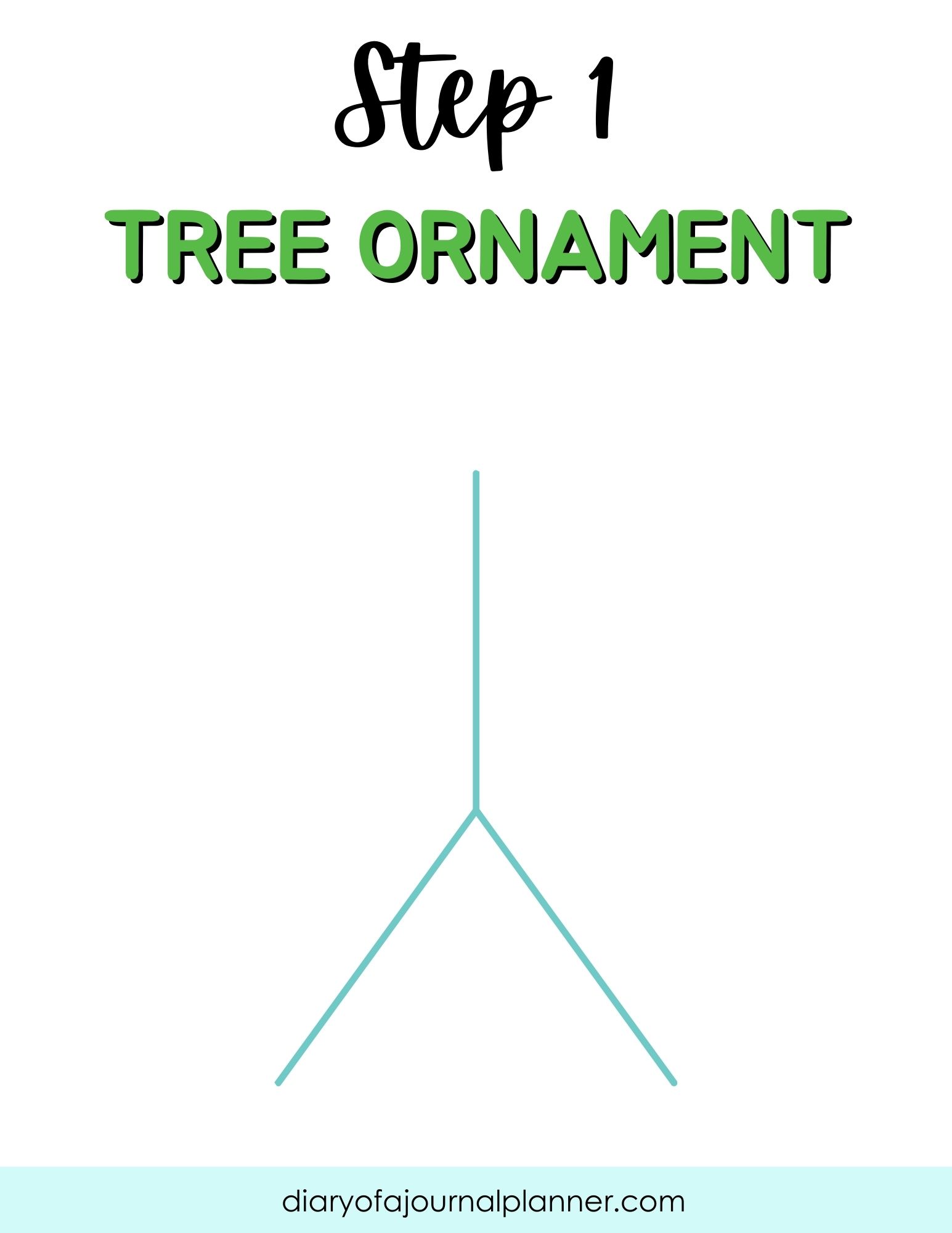 Step 1 - tree ornament drawing
