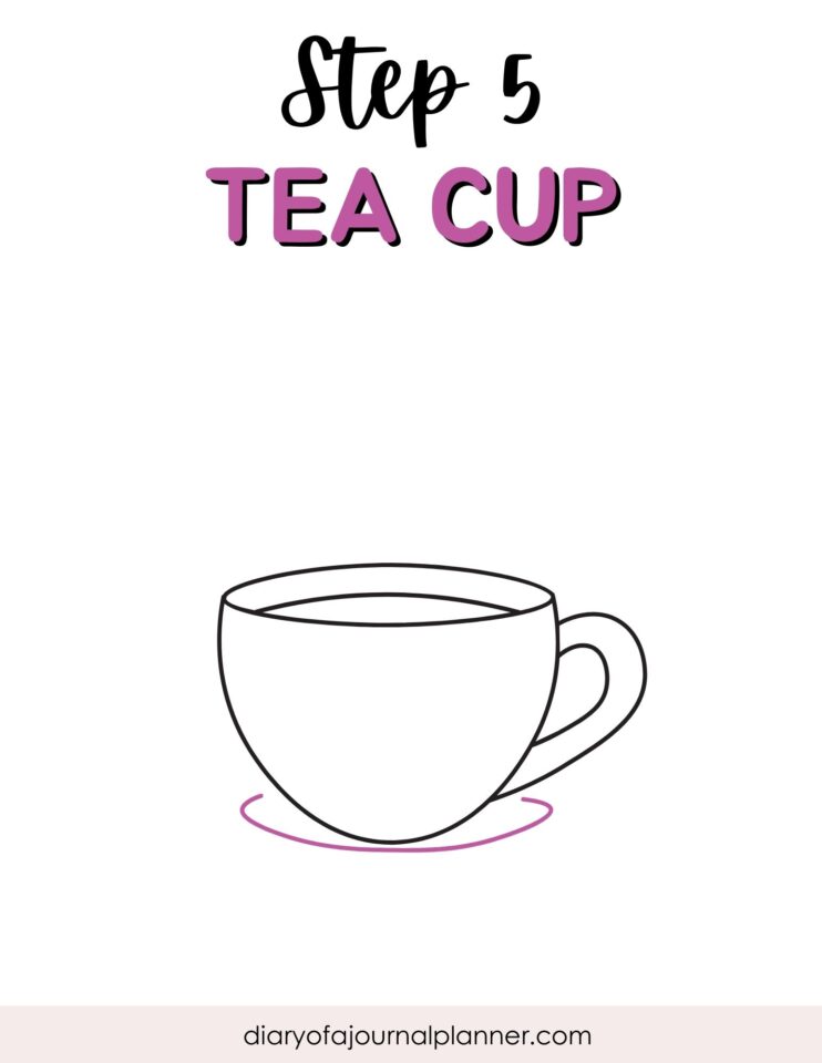 How To Draw A Tea Cup – Easy Tea Cup Drawing To Try