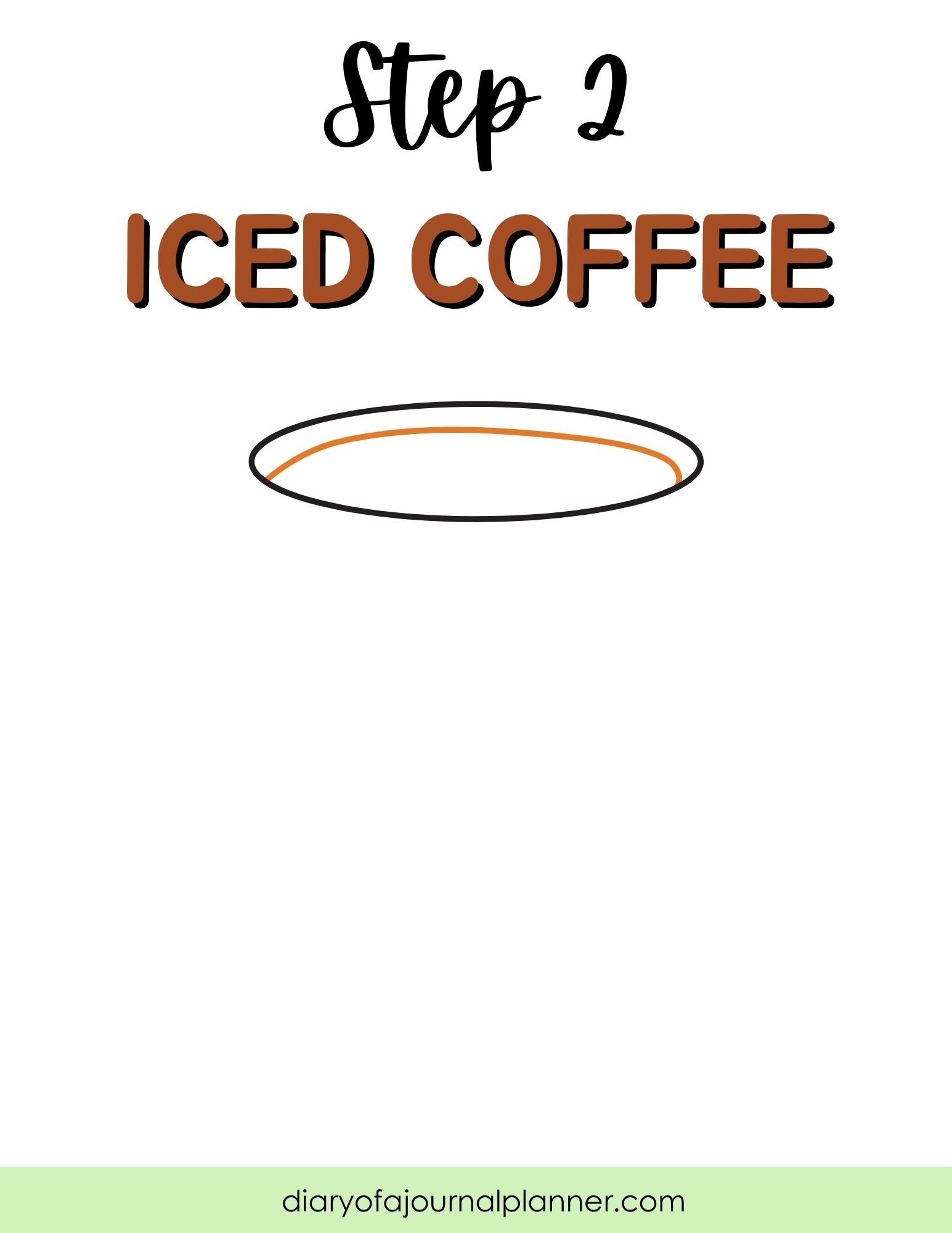 Step 2 - iced drink doodle