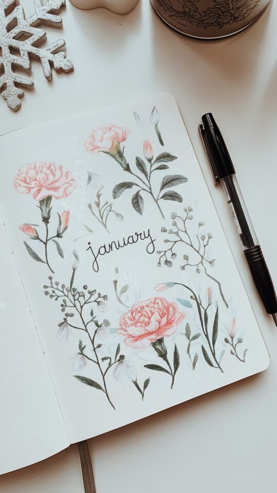January Bujo with Free January Bullet Journal Printable