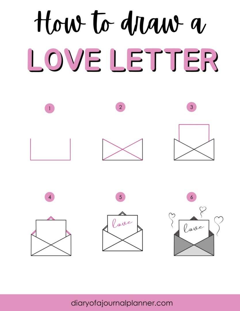 How To Draw A Love Letter Doodle