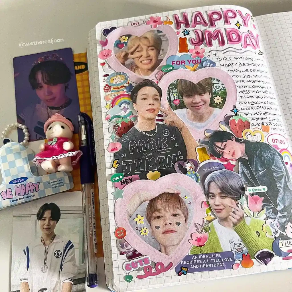 kpop journal spread ideas